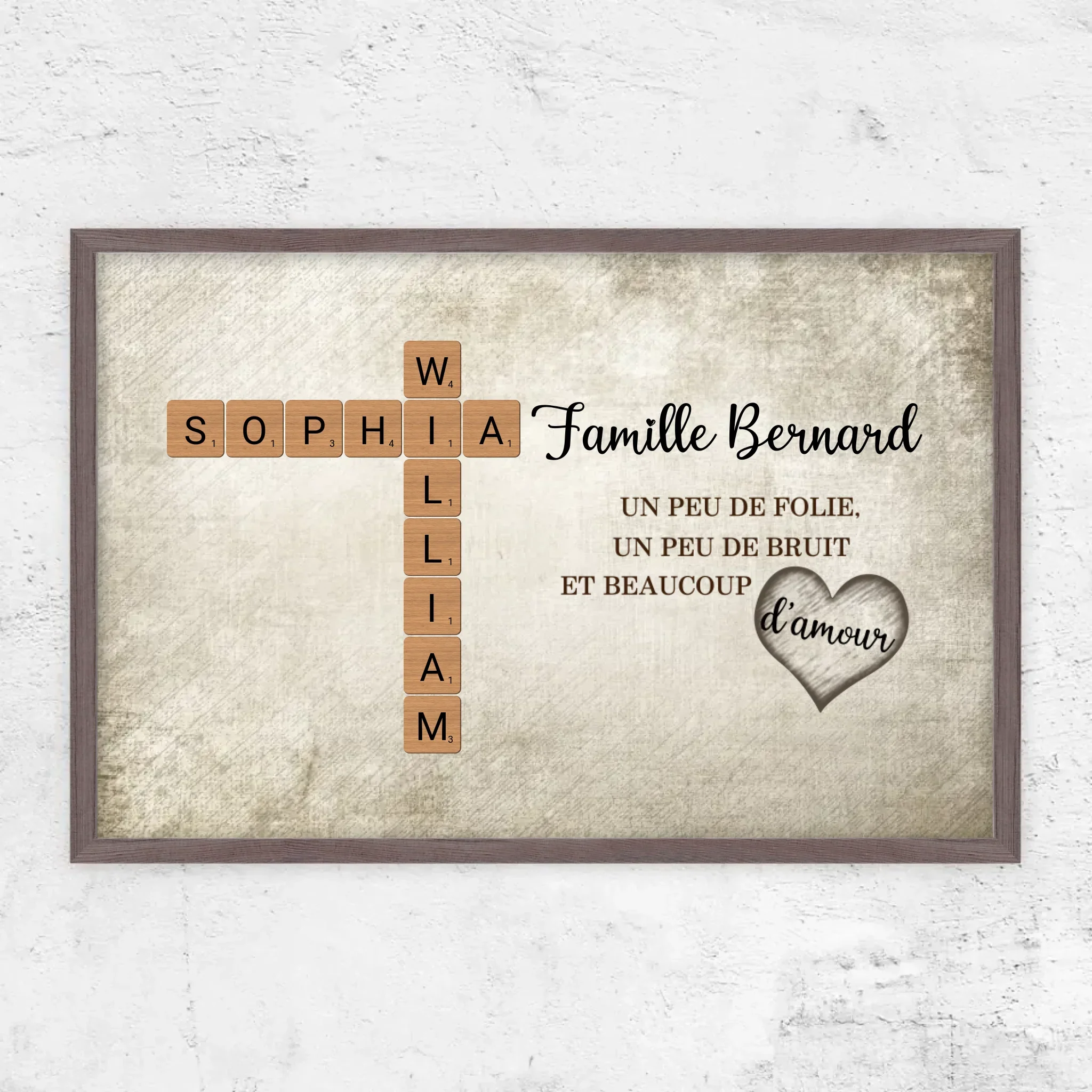 Poster personnalisé “Un peu de folie, un peu de bruit et beaucoup d'amour - Mots croisés” - Image 10