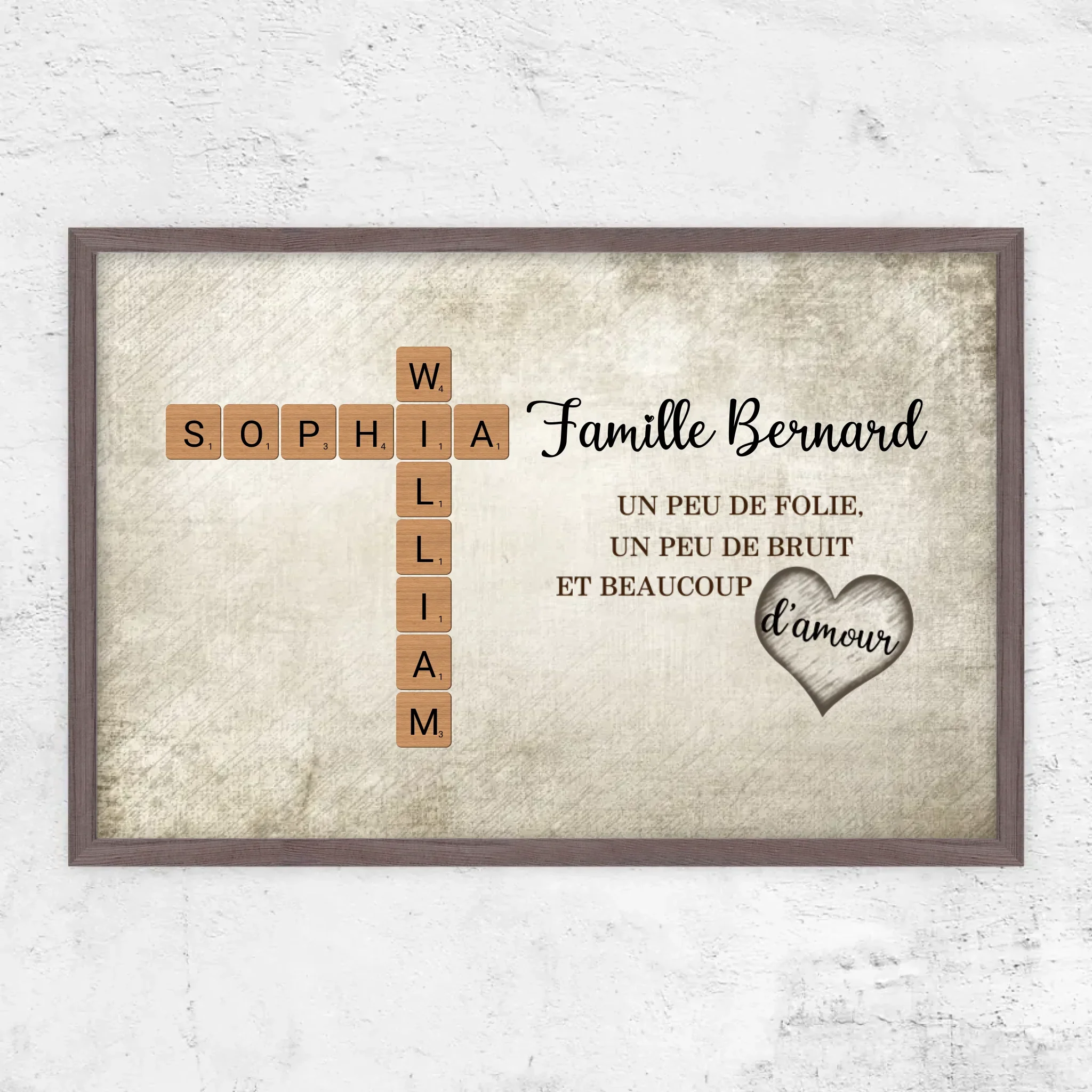Poster personnalisé “Un peu de folie, un peu de bruit et beaucoup d'amour - Mots croisés” - Image 11