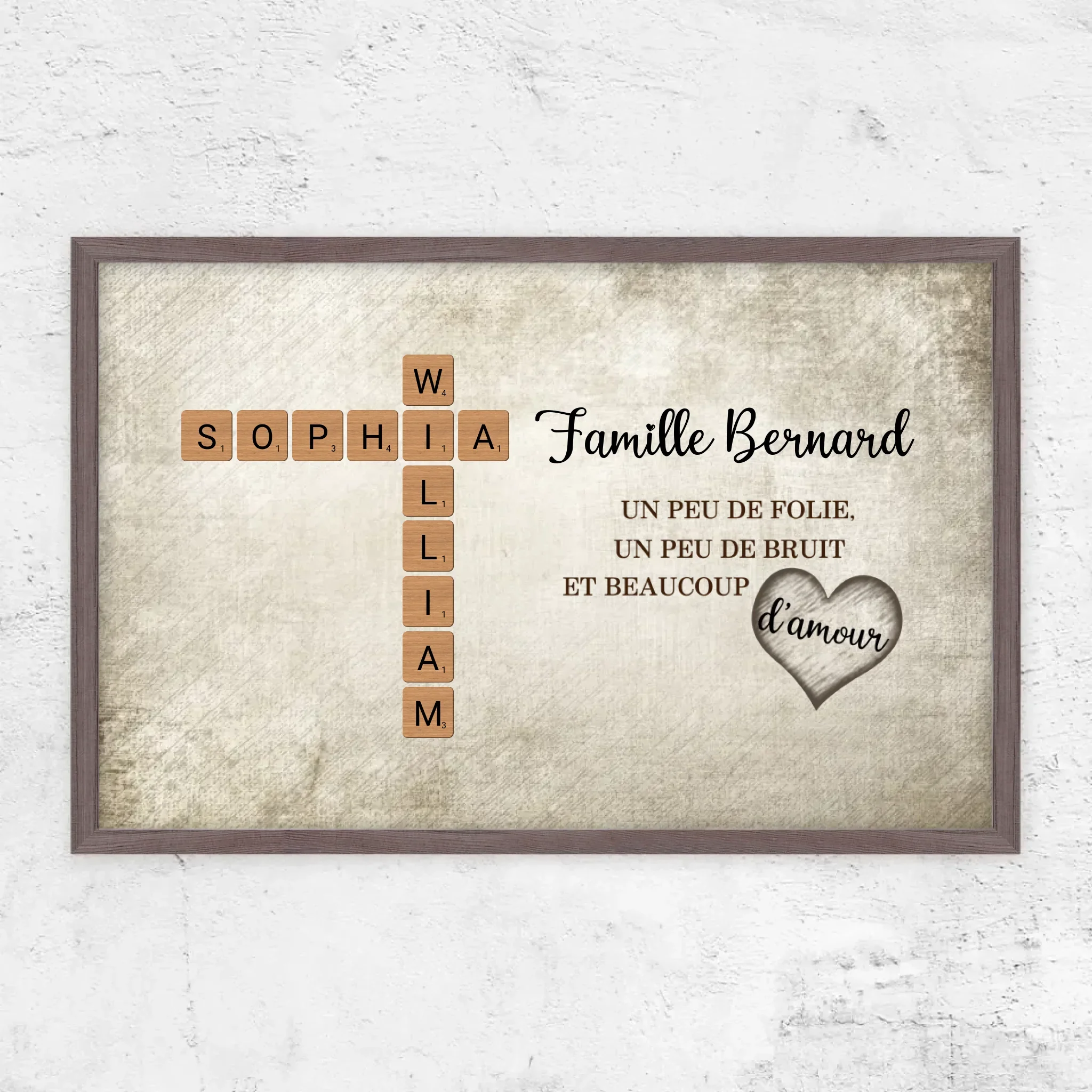 Poster personnalisé “Un peu de folie, un peu de bruit et beaucoup d'amour - Mots croisés” - Image 12