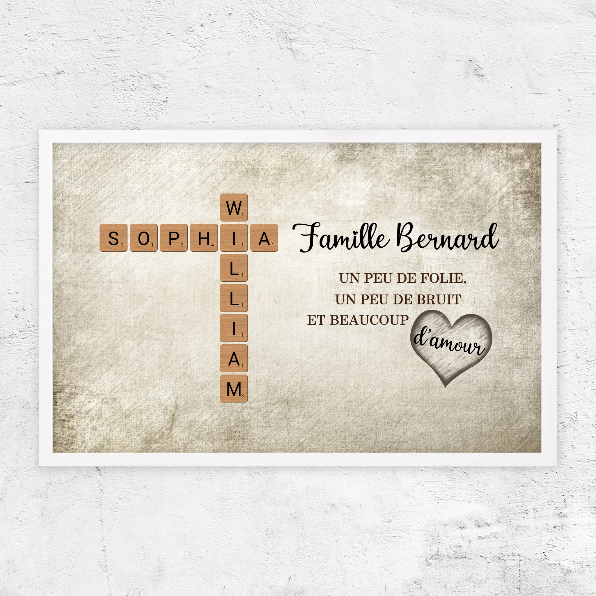 Poster personnalisé “Un peu de folie, un peu de bruit et beaucoup d'amour - Mots croisés” - Image 13