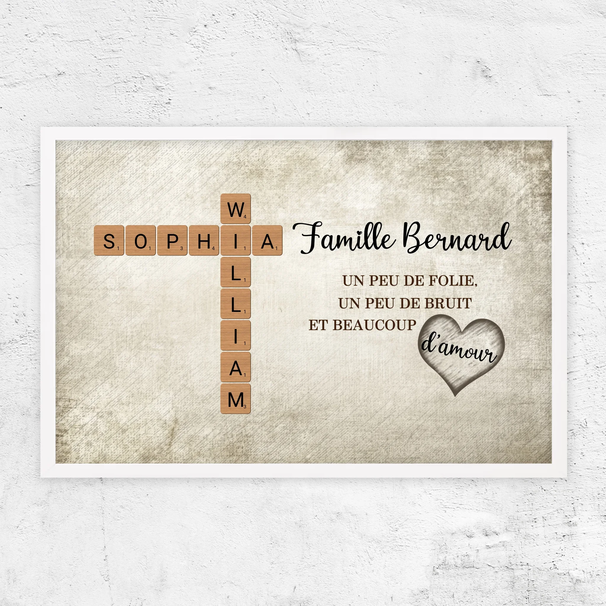 Poster personnalisé “Un peu de folie, un peu de bruit et beaucoup d'amour - Mots croisés” - Image 14
