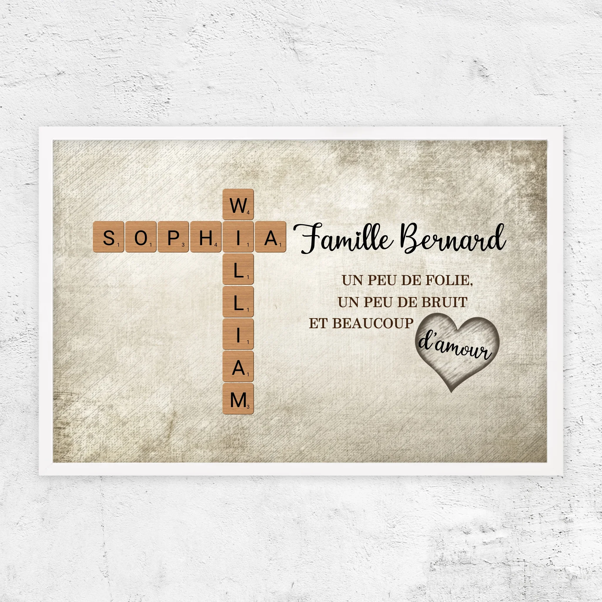 Poster personnalisé “Un peu de folie, un peu de bruit et beaucoup d'amour - Mots croisés” - Image 15