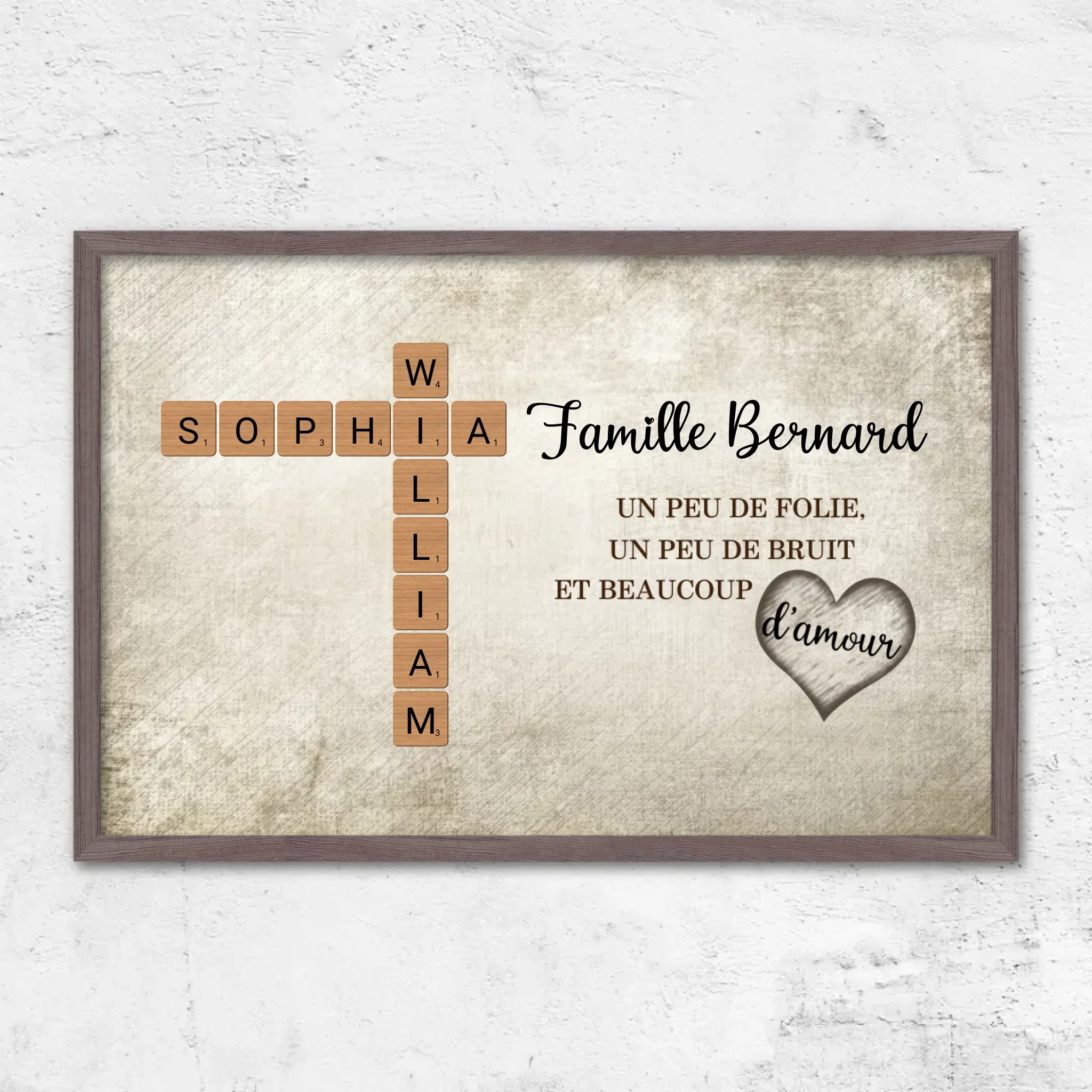 Poster personnalisé “Un peu de folie, un peu de bruit et beaucoup d'amour - Mots croisés” - Image 9