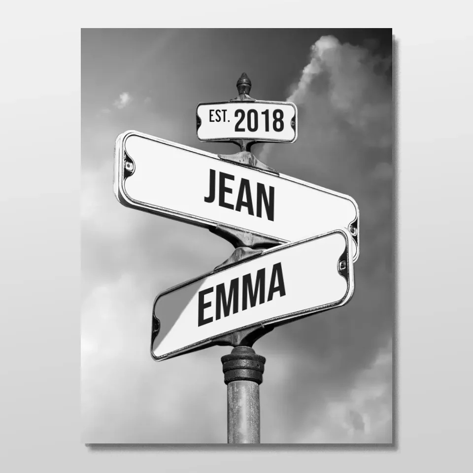 Poster personnalisé "Panneau de signalisation vintage pour couples" - Image 3