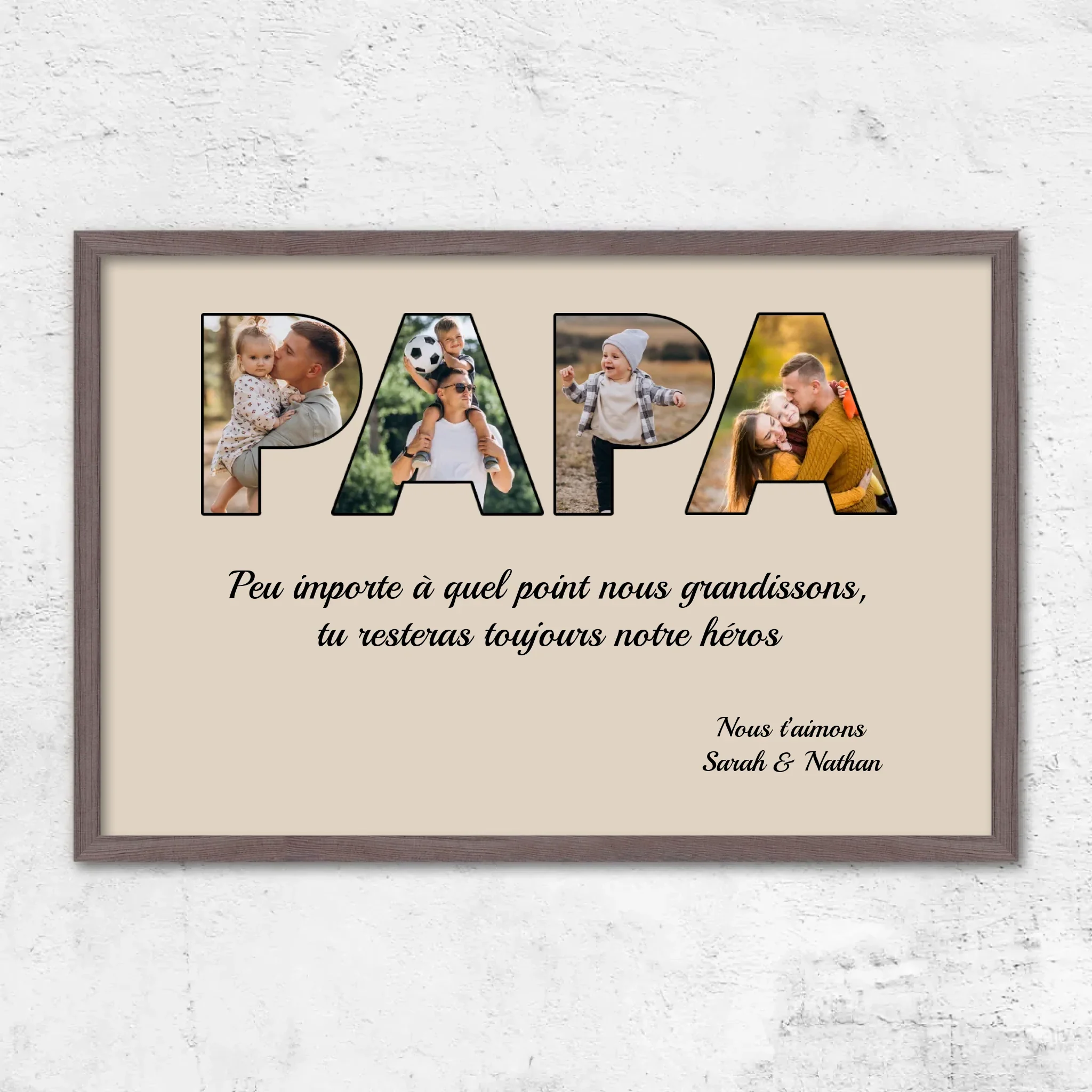 Poster personnalisé "Papa reste mon héros" - Image 10
