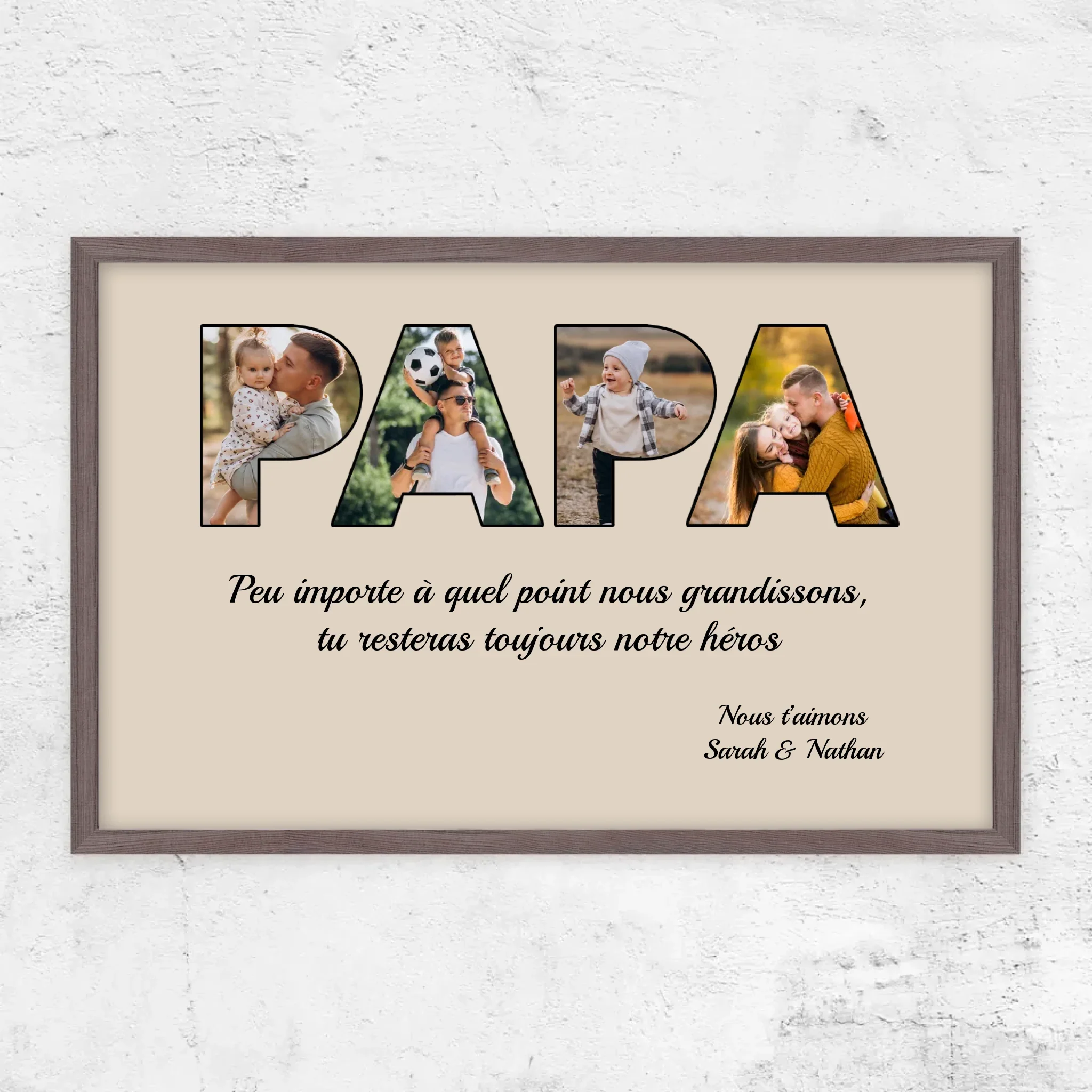 Poster personnalisé "Papa reste mon héros" - Image 12