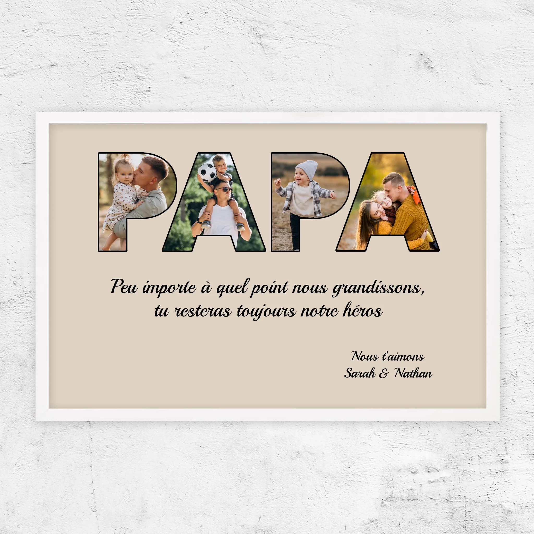Poster personnalisé "Papa reste mon héros" - Image 14