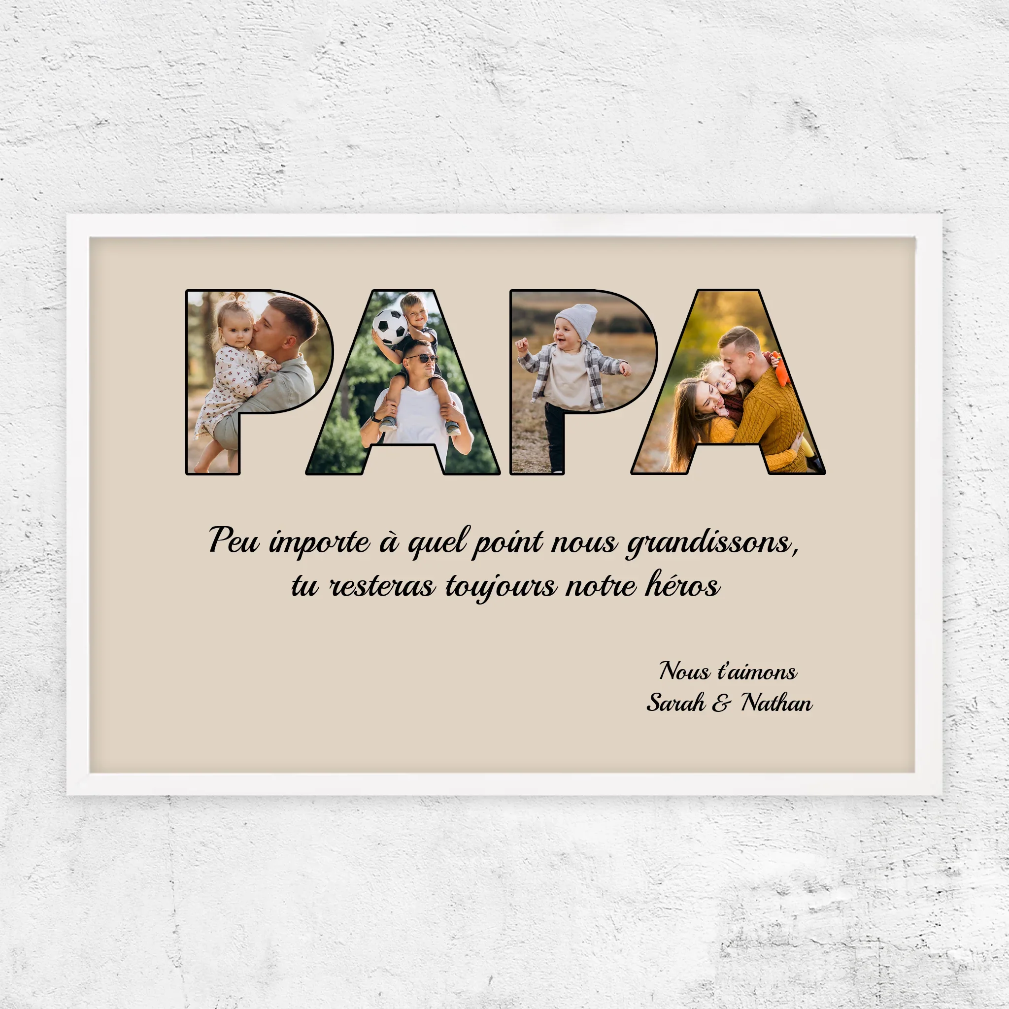 Poster personnalisé "Papa reste mon héros" - Image 16