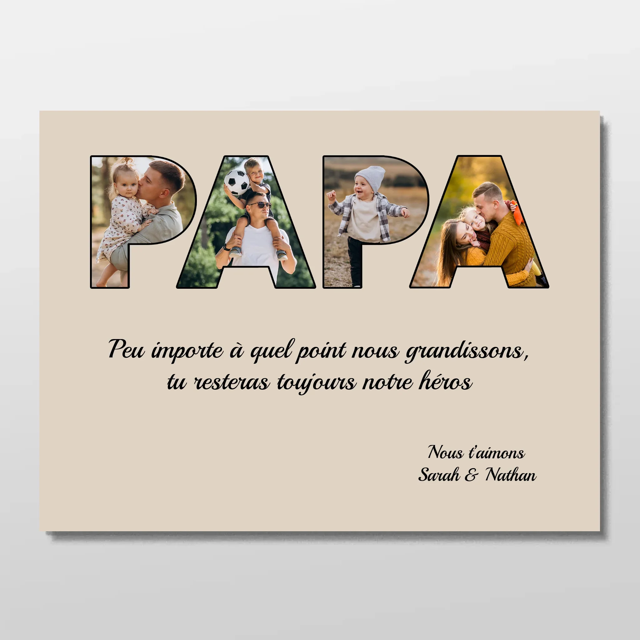 Poster personnalisé "Papa reste mon héros" - Image 3