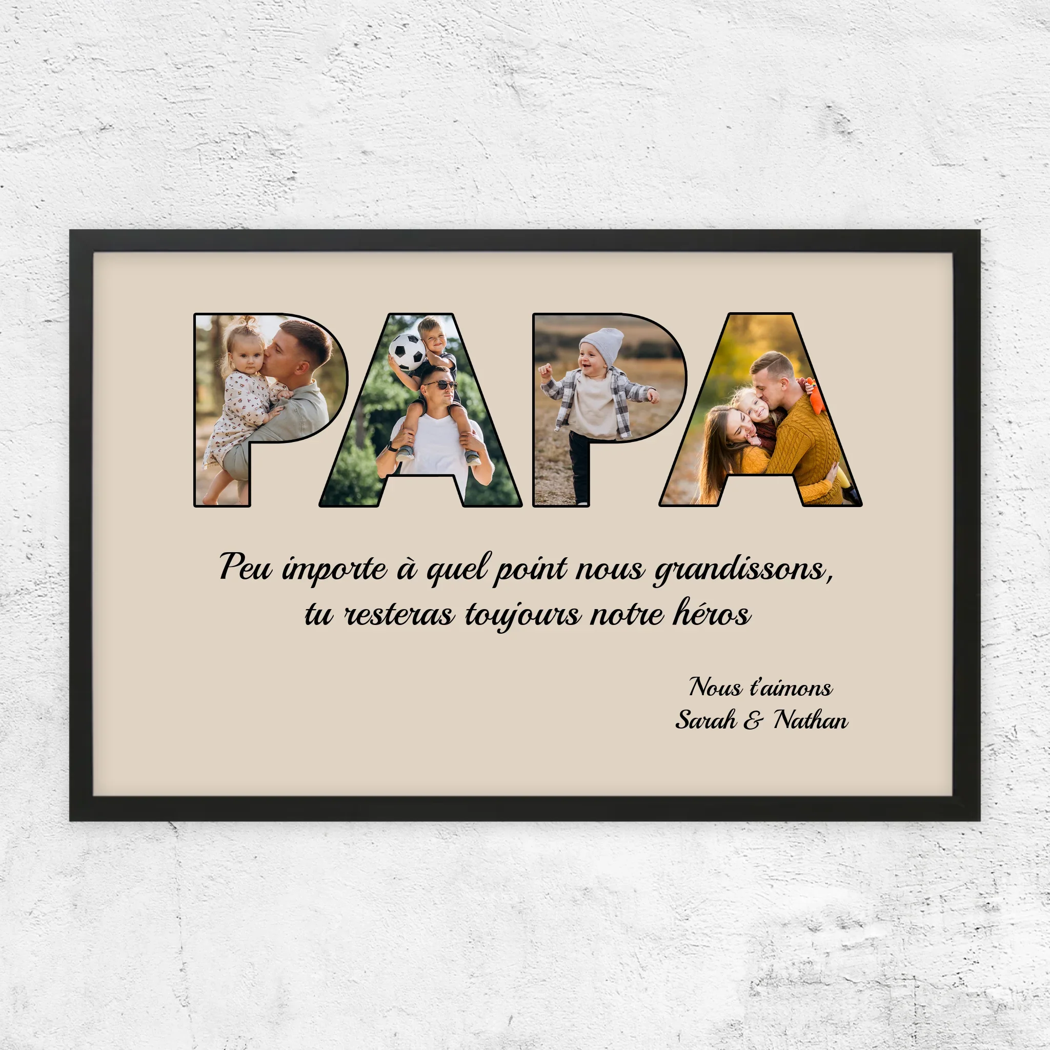 Poster personnalisé "Papa reste mon héros" - Image 5