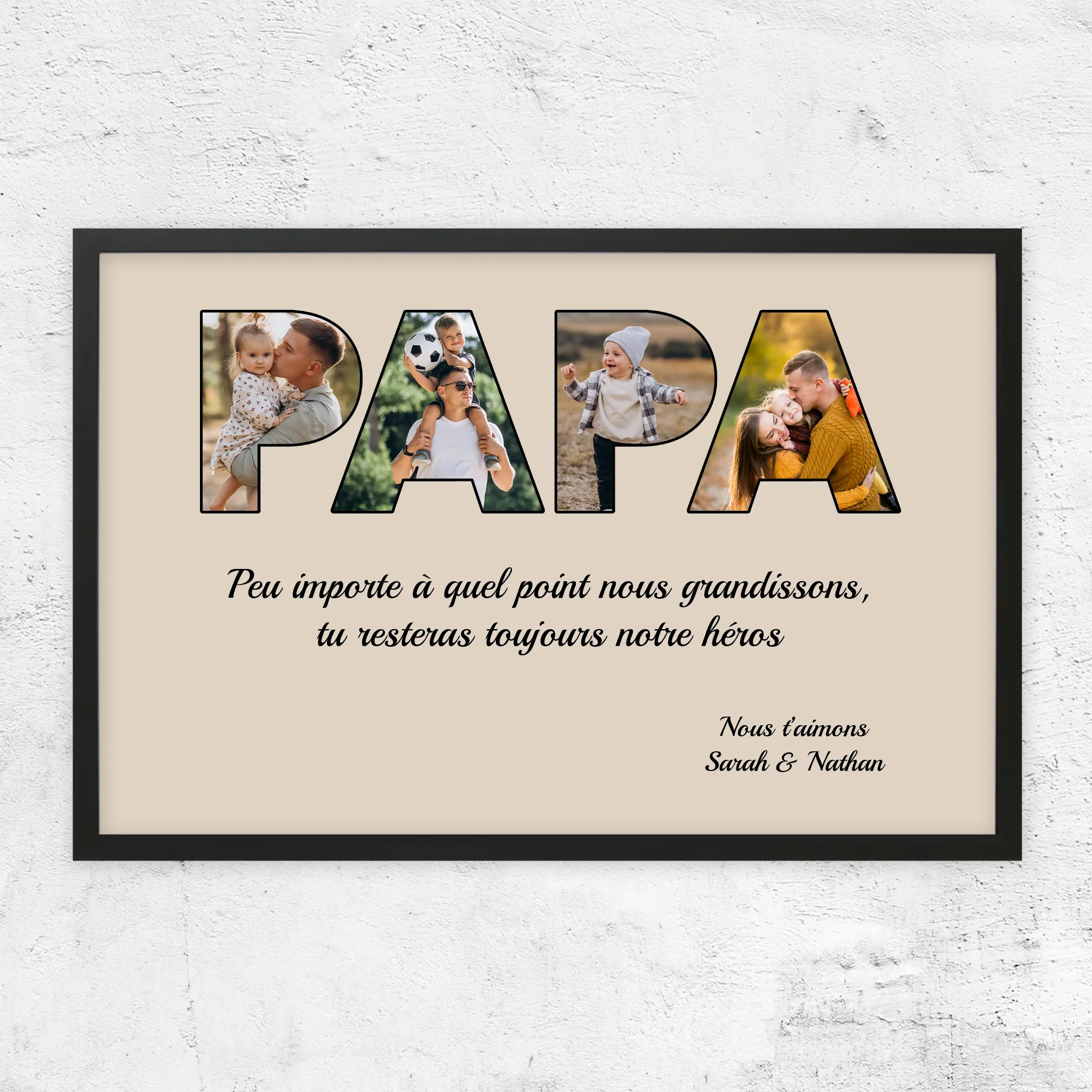 Poster personnalisé "Papa reste mon héros" - Image 6