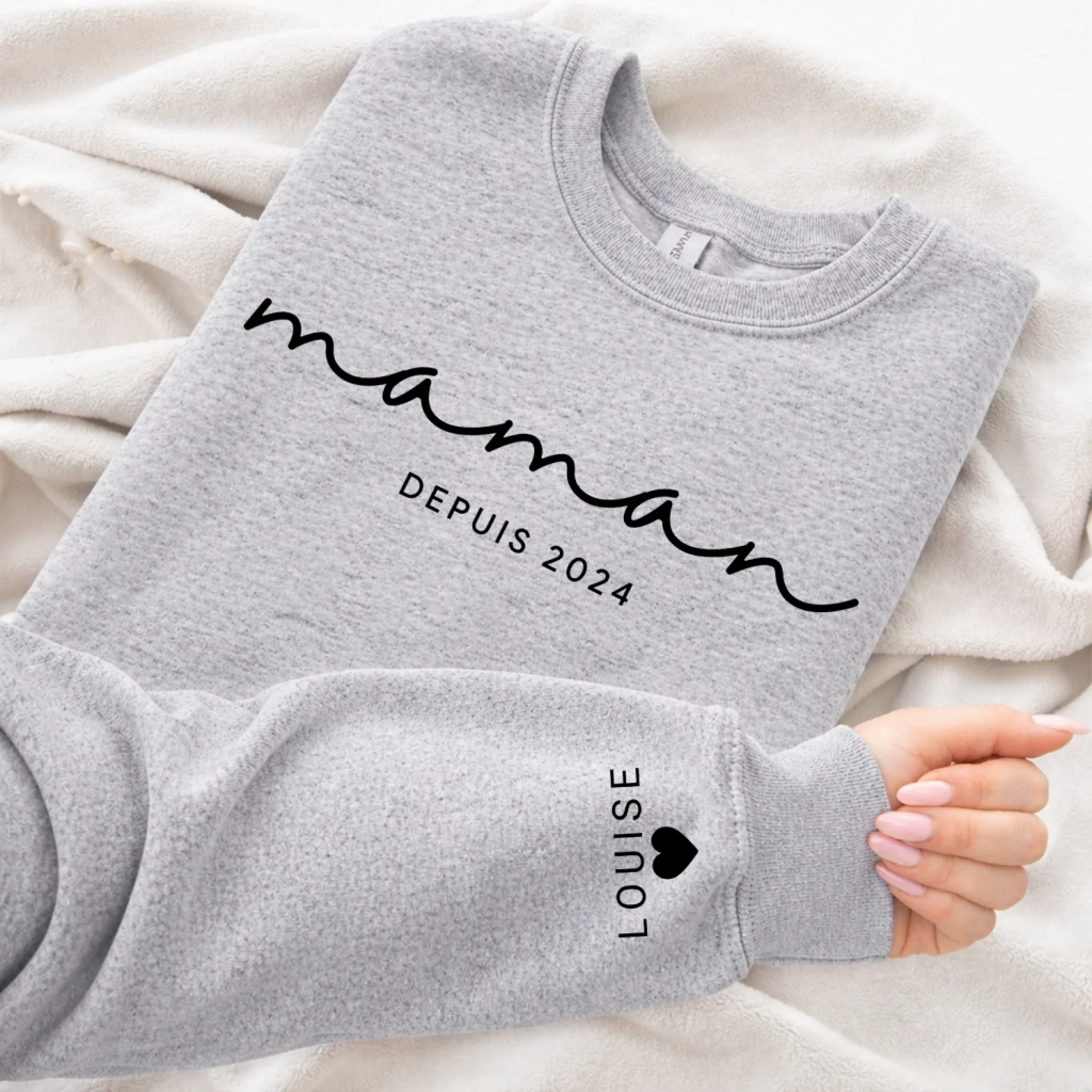 Sweat-shirt personnalisé – Mère depuis. - Image 3