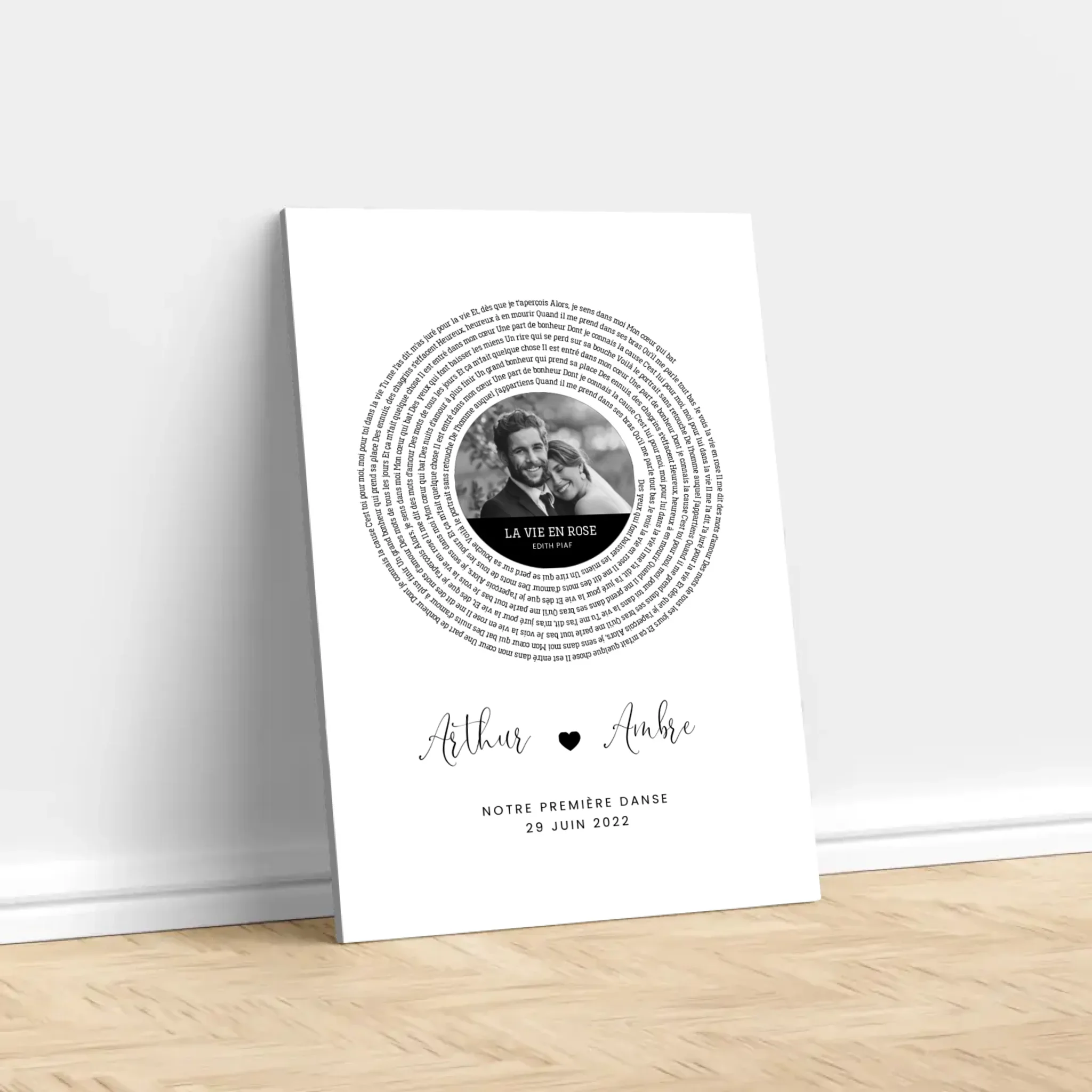 Toile personnalisée – Affiche personnalisée avec paroles de chanson - Image 3