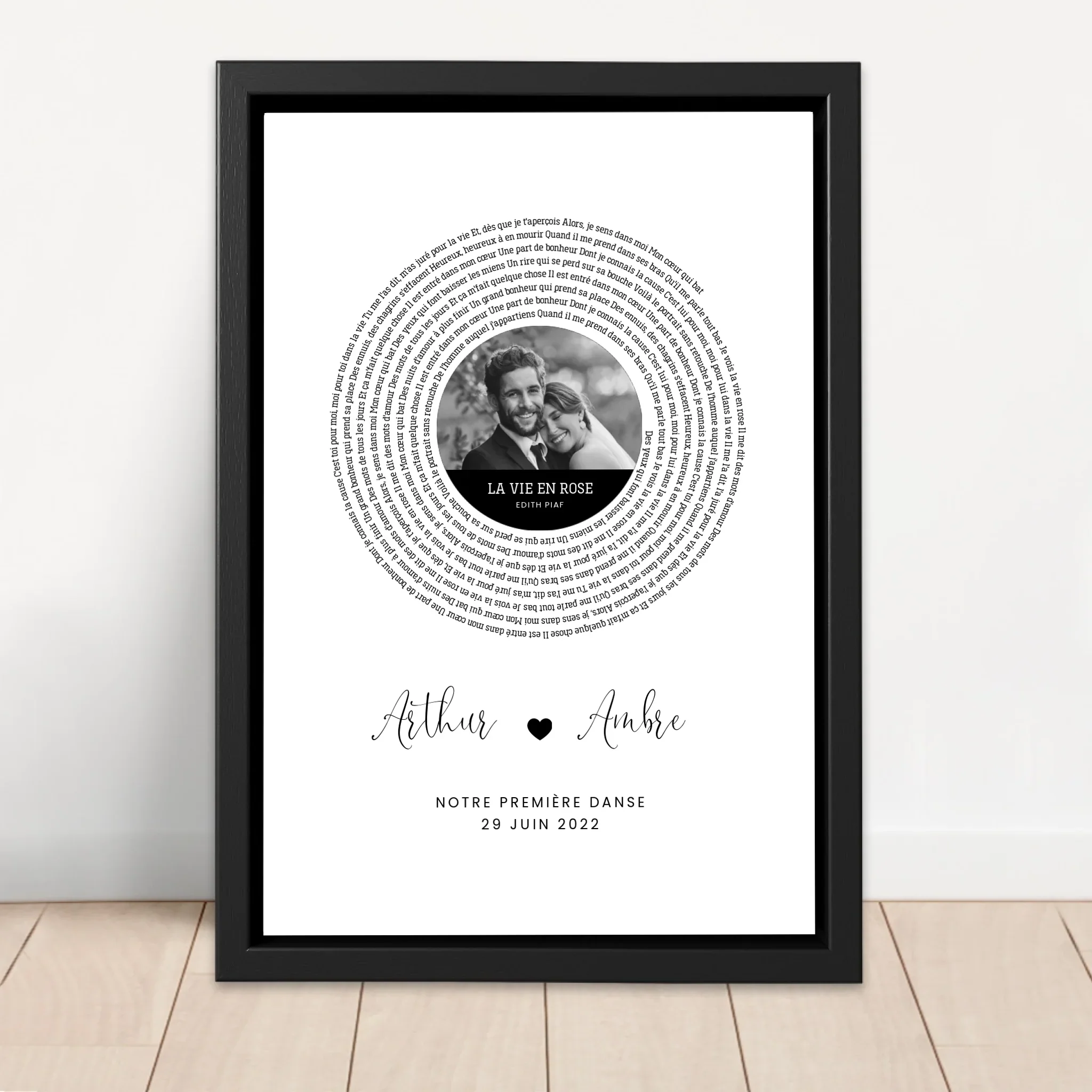 Toile personnalisée – Affiche personnalisée avec paroles de chanson - Image 4