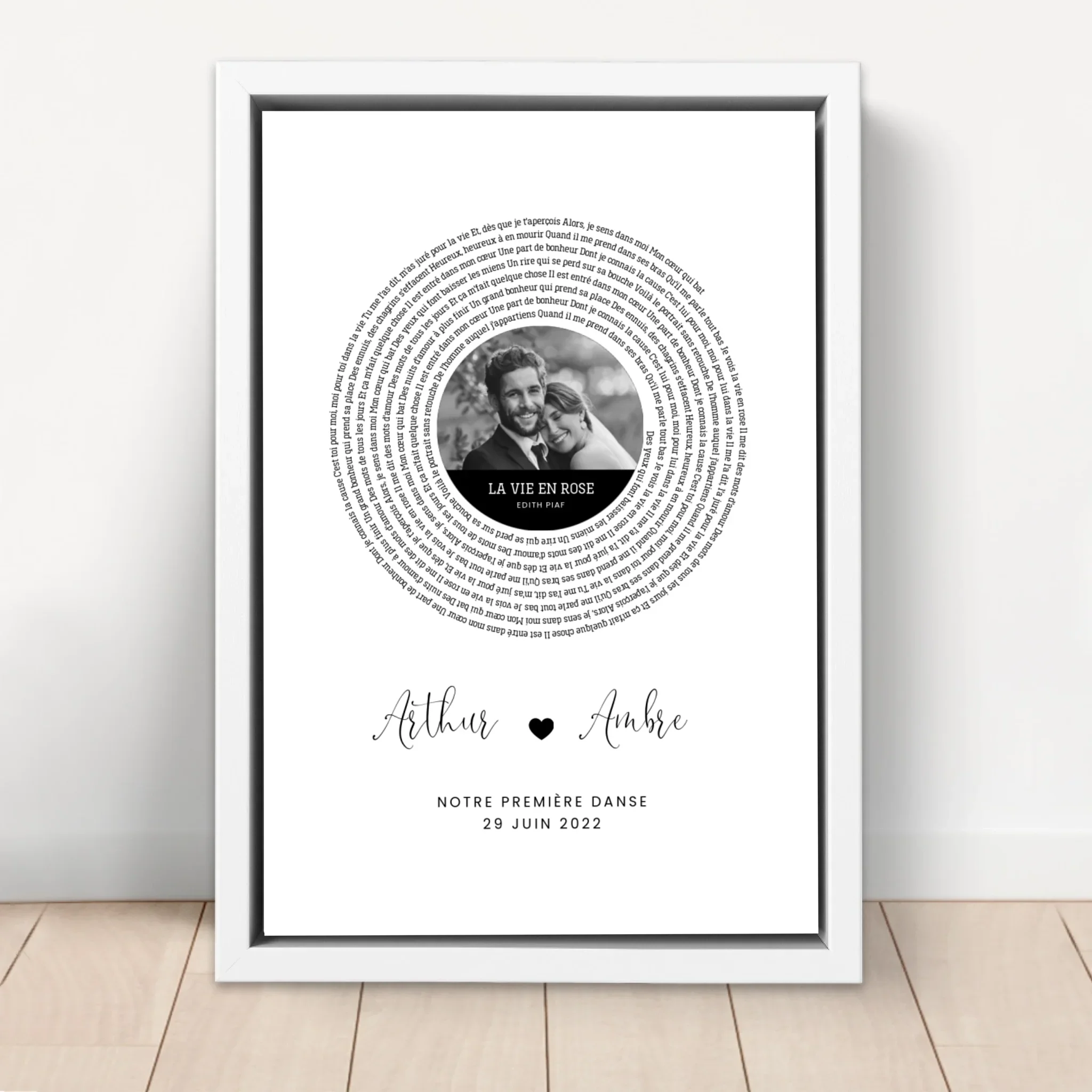 Toile personnalisée – Affiche personnalisée avec paroles de chanson - Image 6