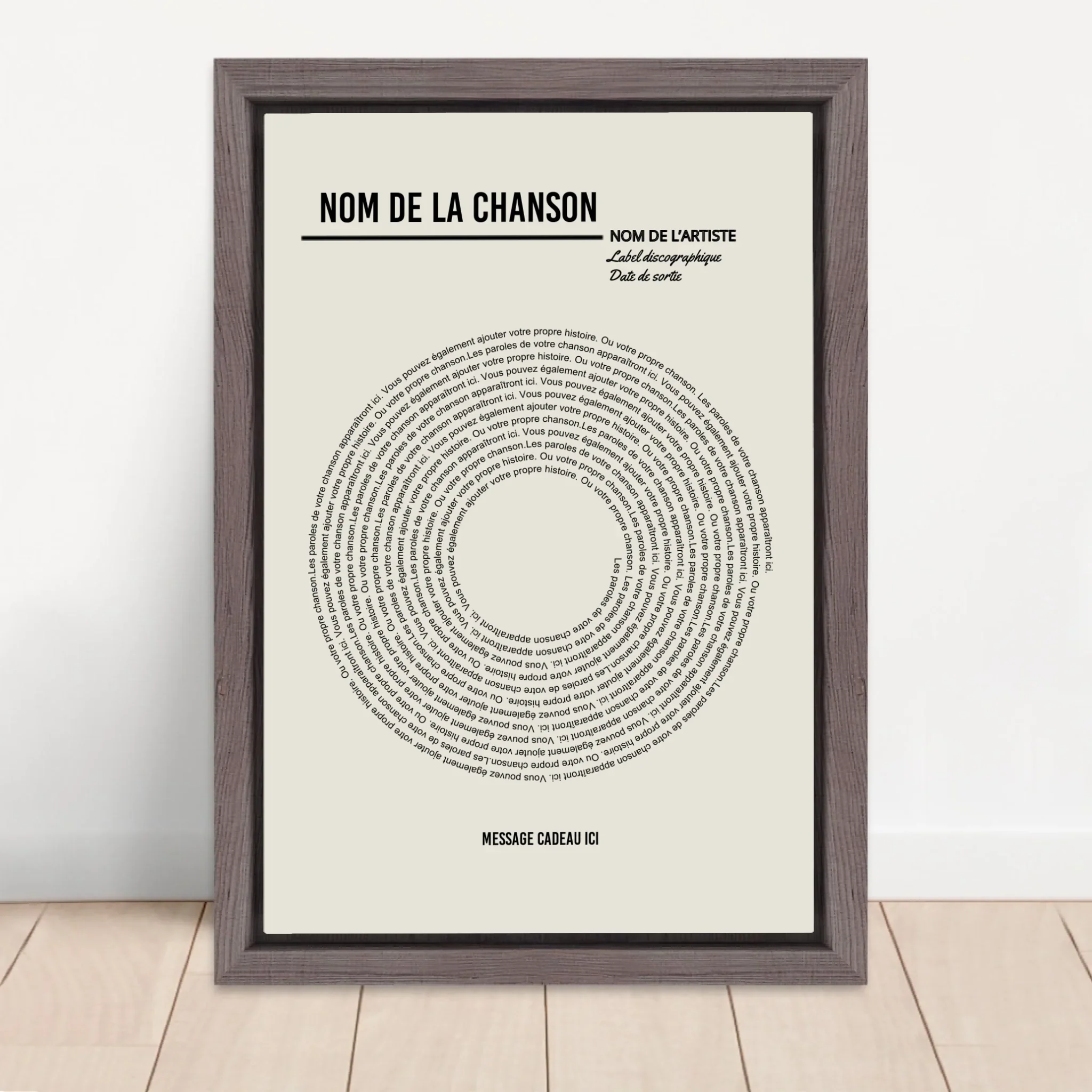 Toile personnalisée – Affiche vinyle personnalisée avec paroles - Image 5