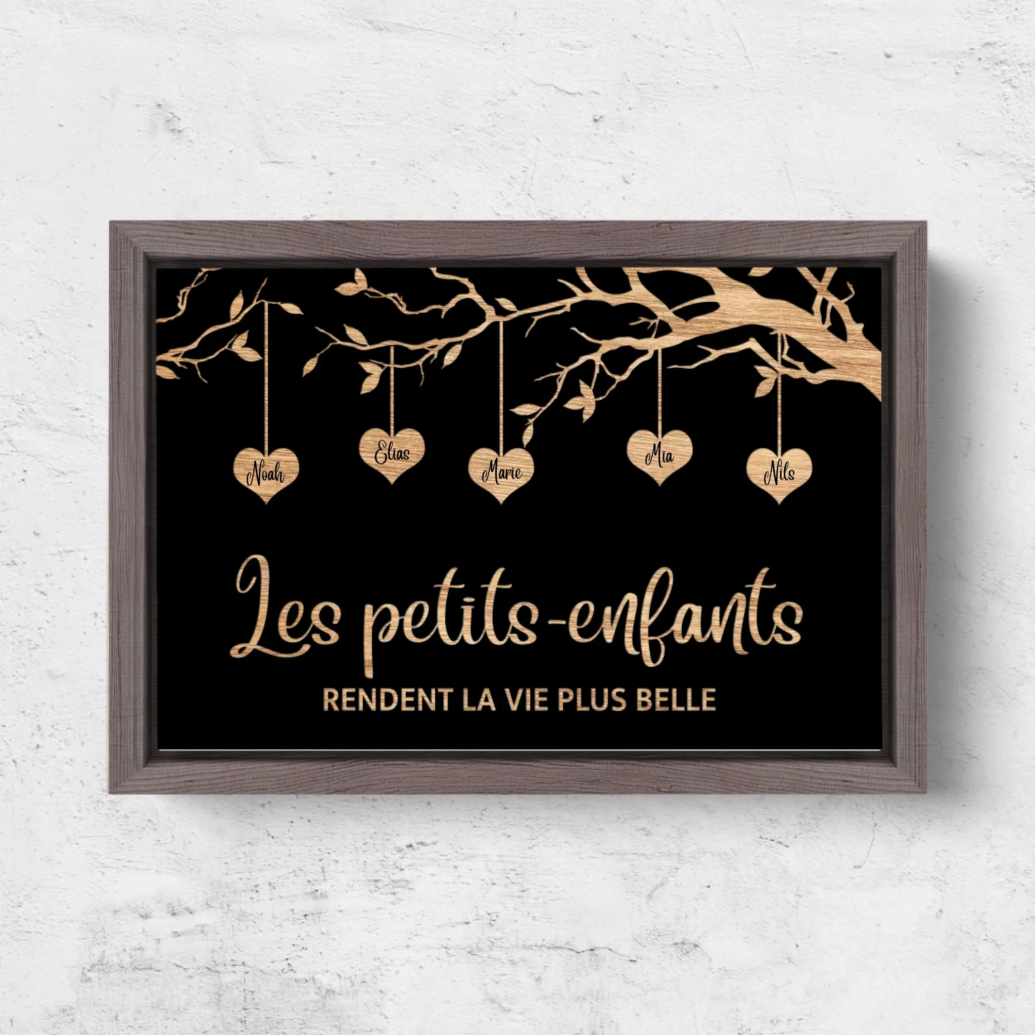 Toile personnalisée "Arbre de famille sur fond noir" - Image 6