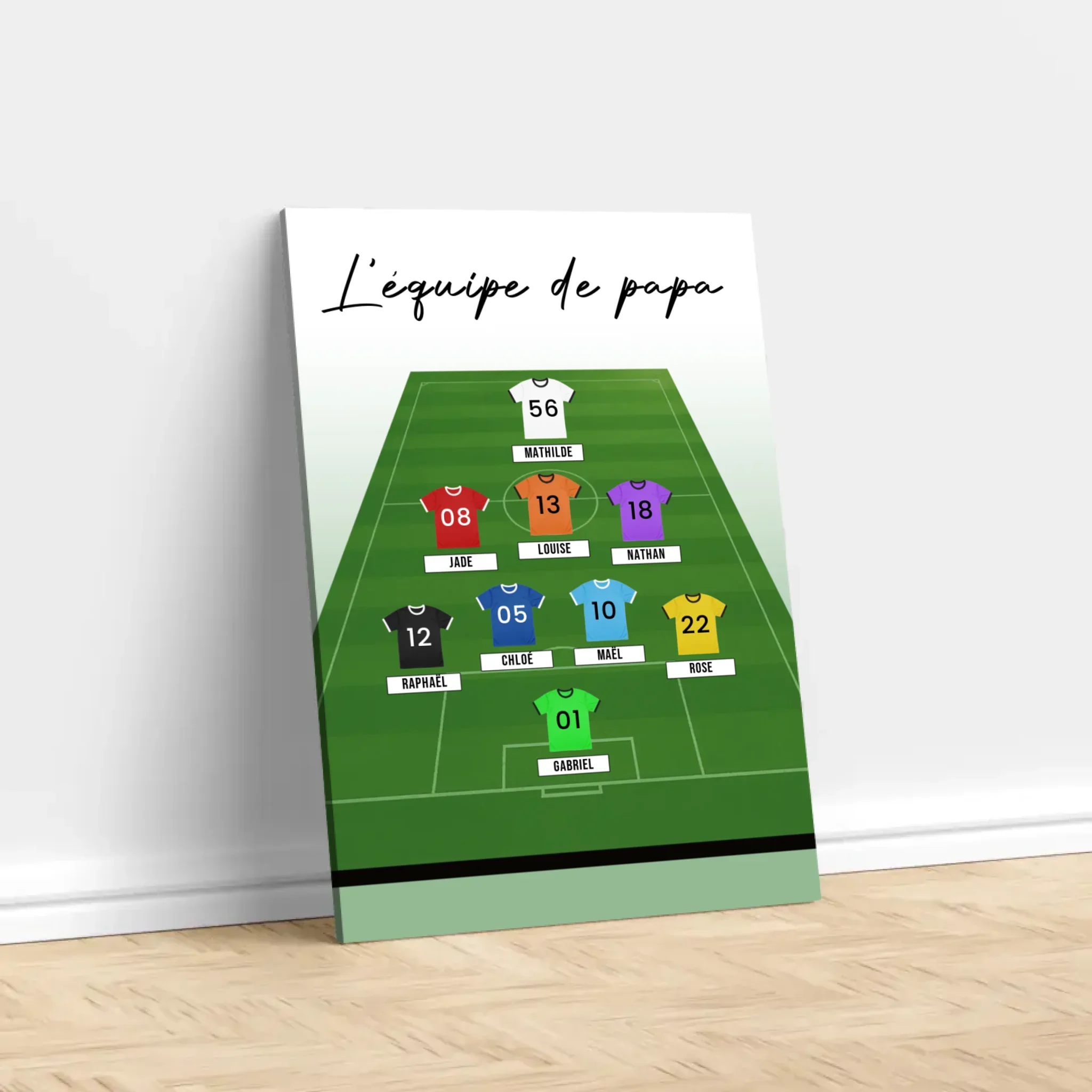 Toile personnalisée "Composition personnalisable d'une équipe de foot" - Image 3