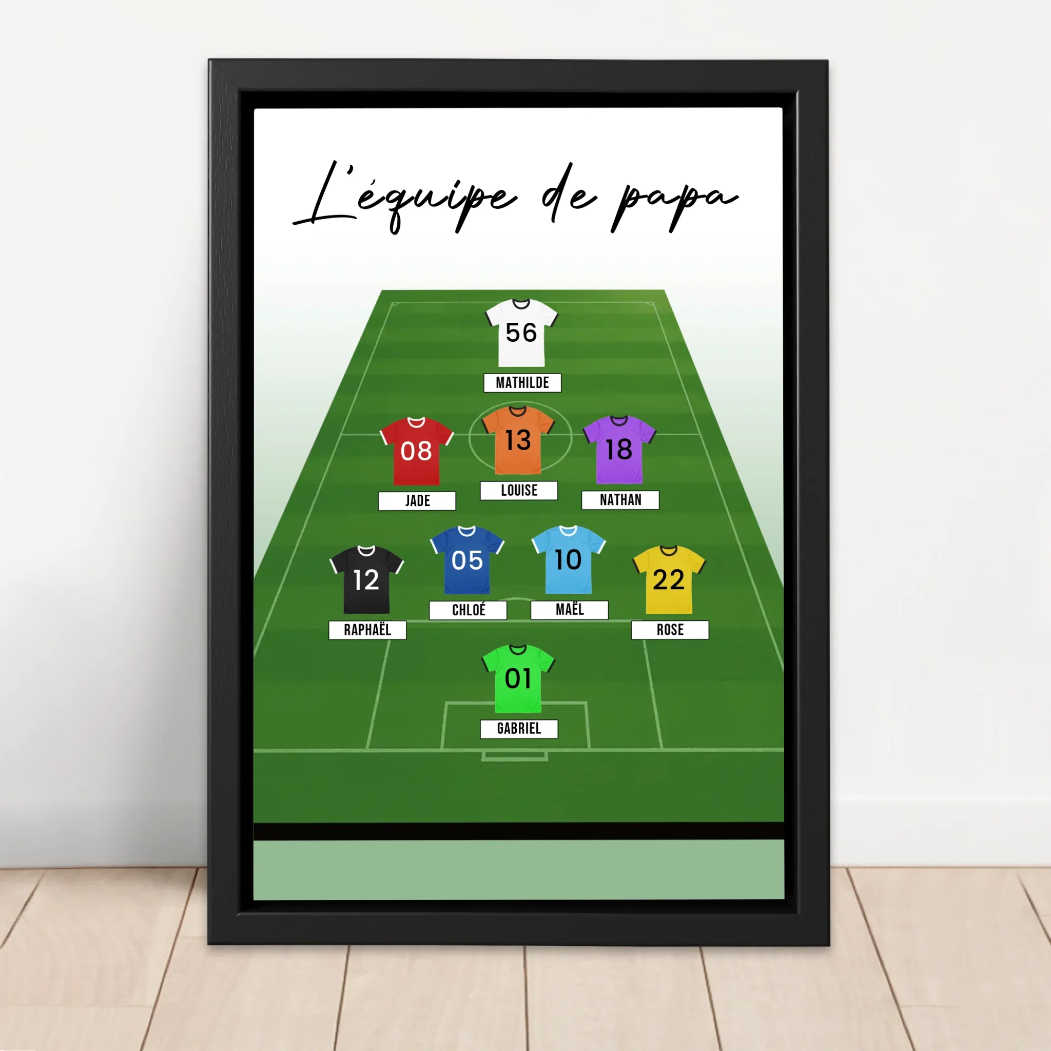 Toile personnalisée "Composition personnalisable d'une équipe de foot" - Image 4