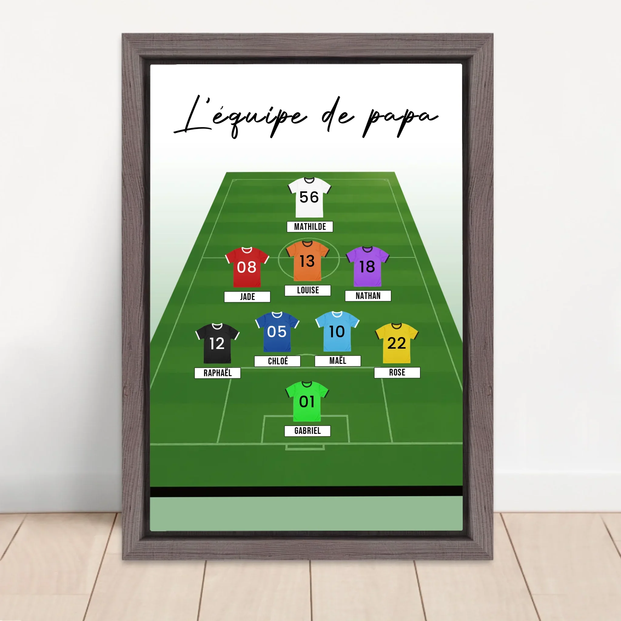 Toile personnalisée "Composition personnalisable d'une équipe de foot" - Image 5