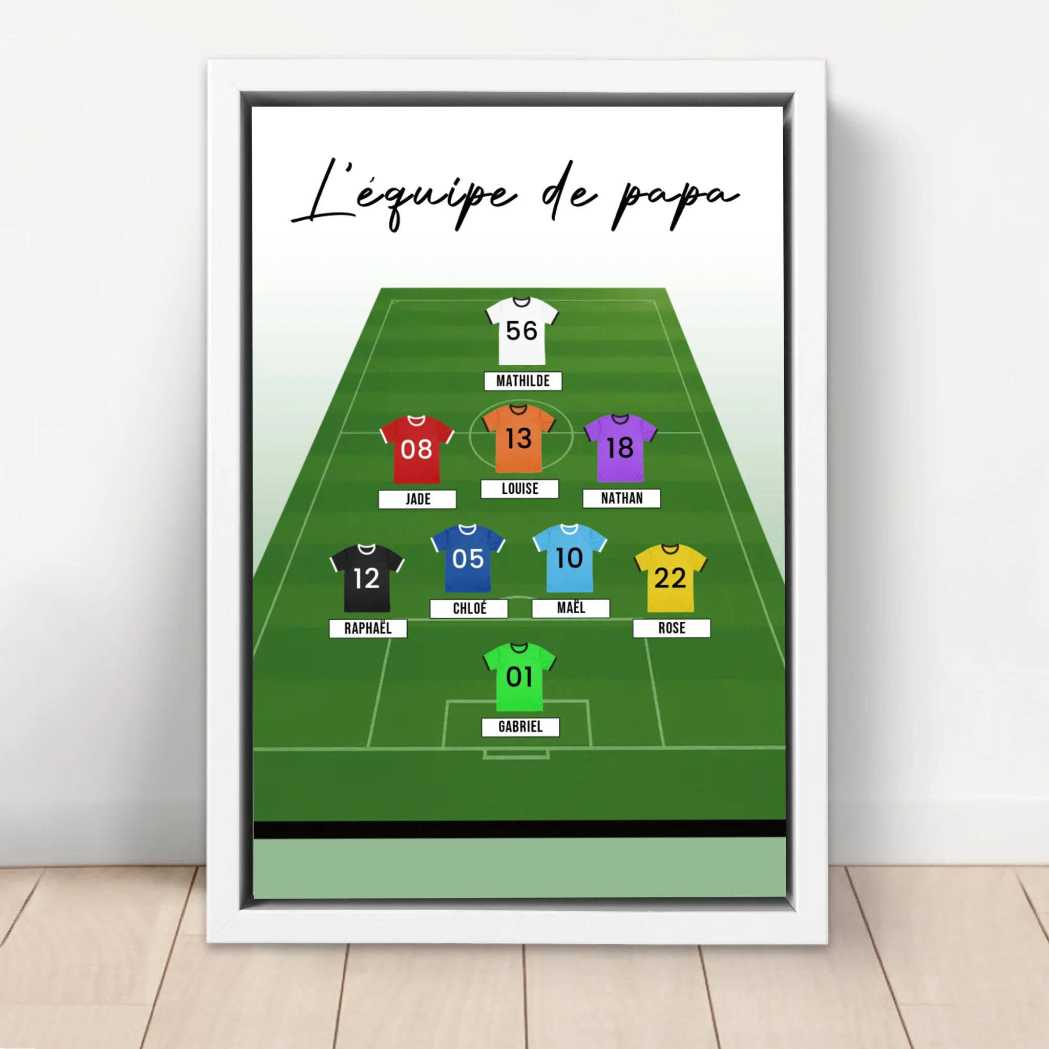 Toile personnalisée "Composition personnalisable d'une équipe de foot" - Image 6