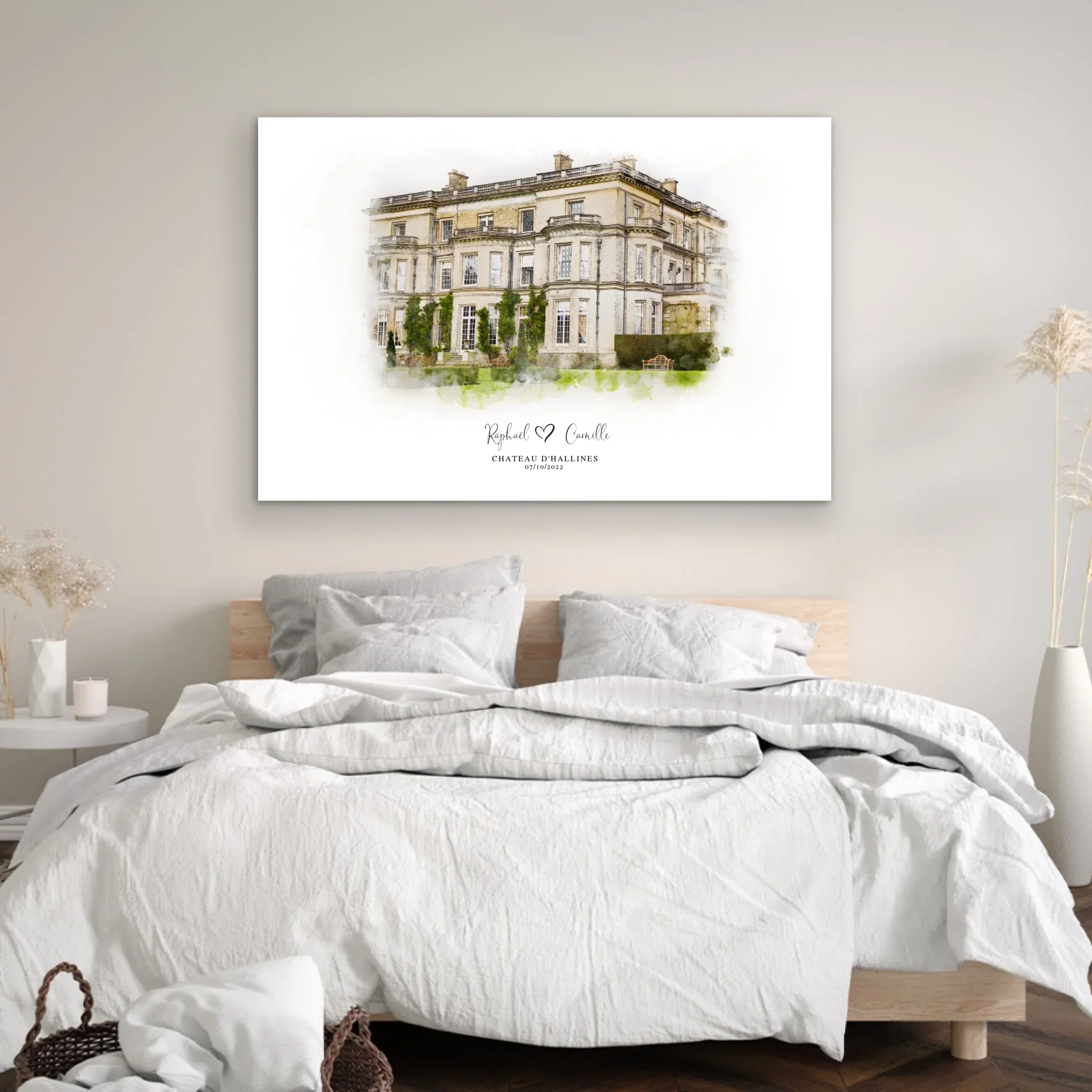 Toile personnalisée – Croquis du lieu de mariage - Image 4
