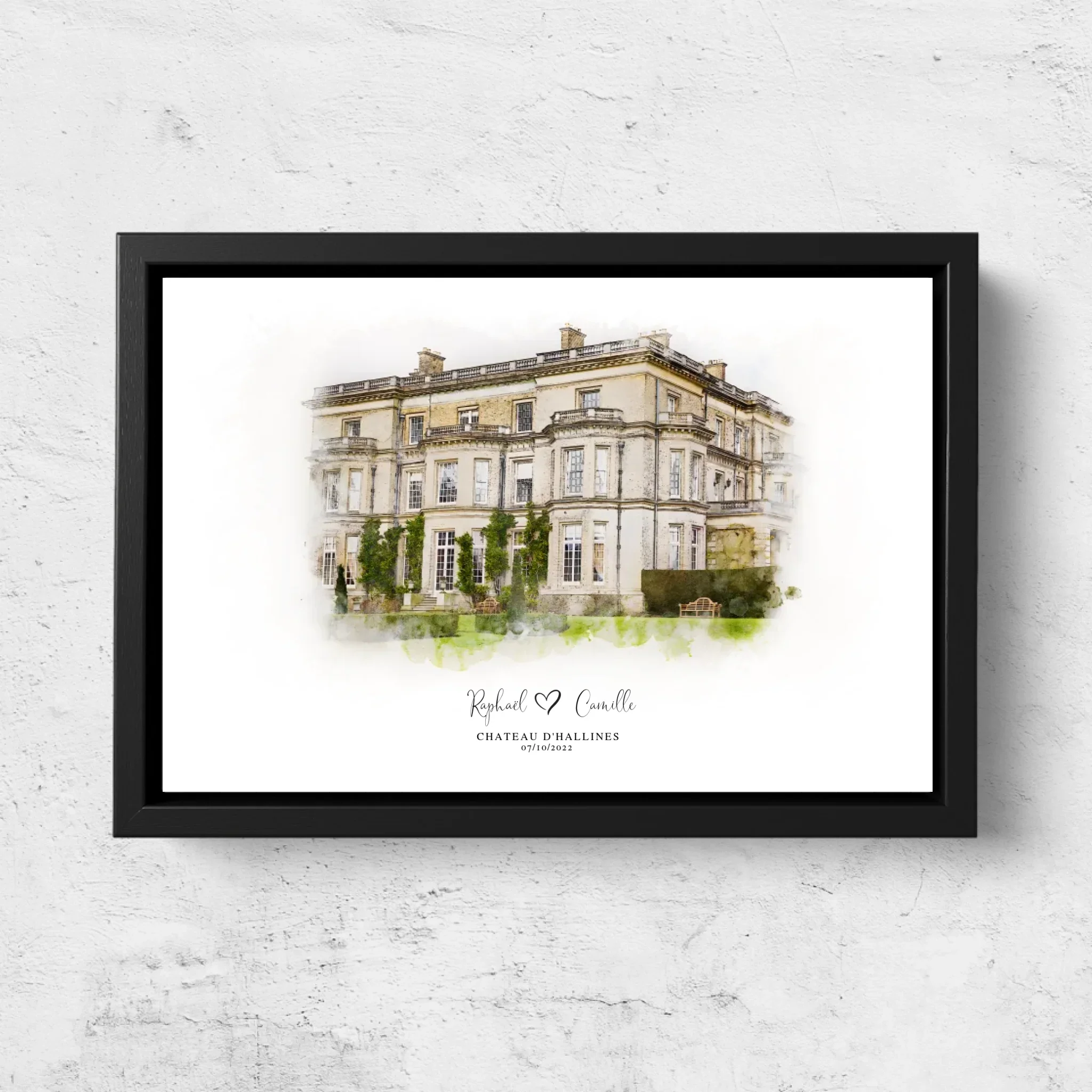 Toile personnalisée – Croquis du lieu de mariage - Image 5