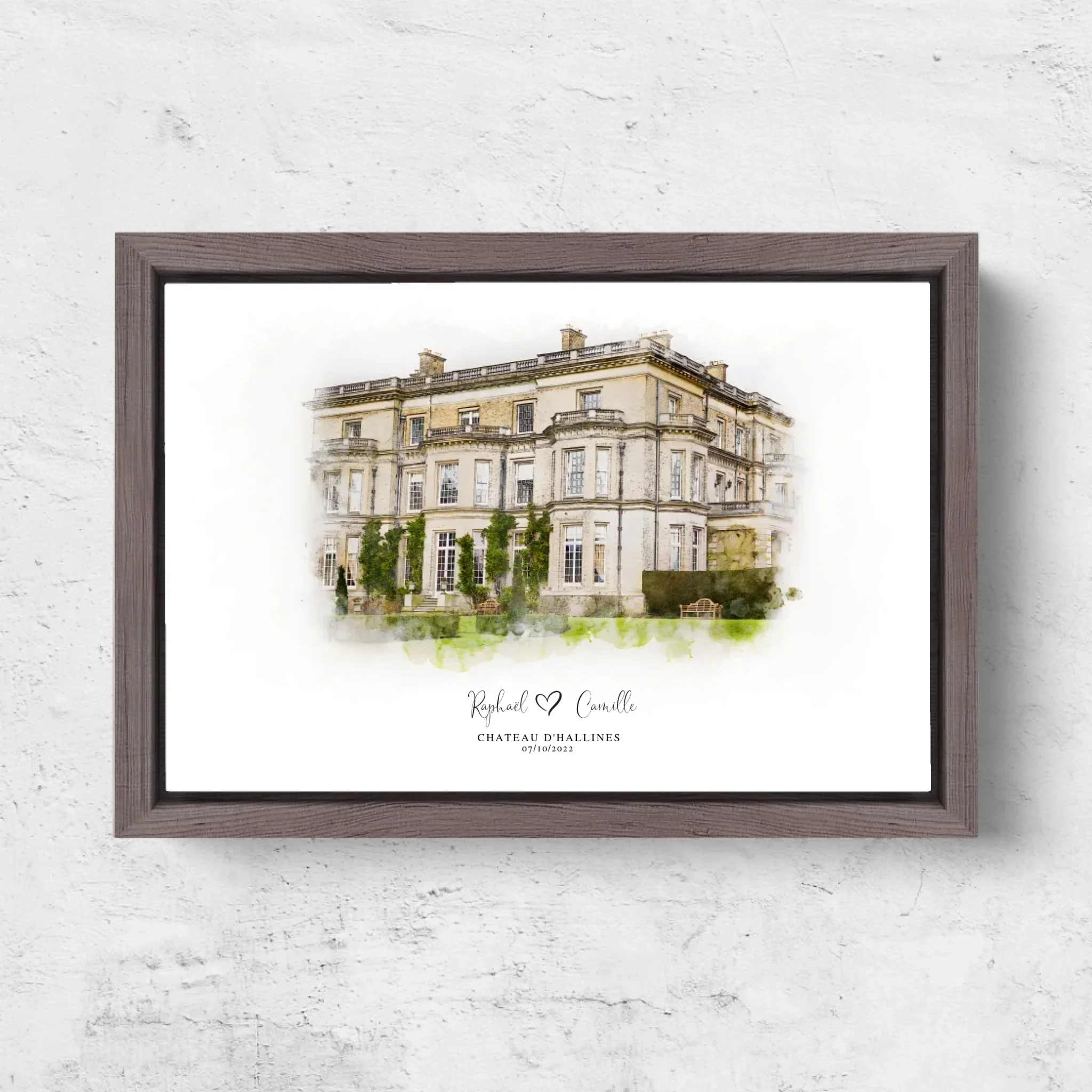 Toile personnalisée – Croquis du lieu de mariage - Image 6