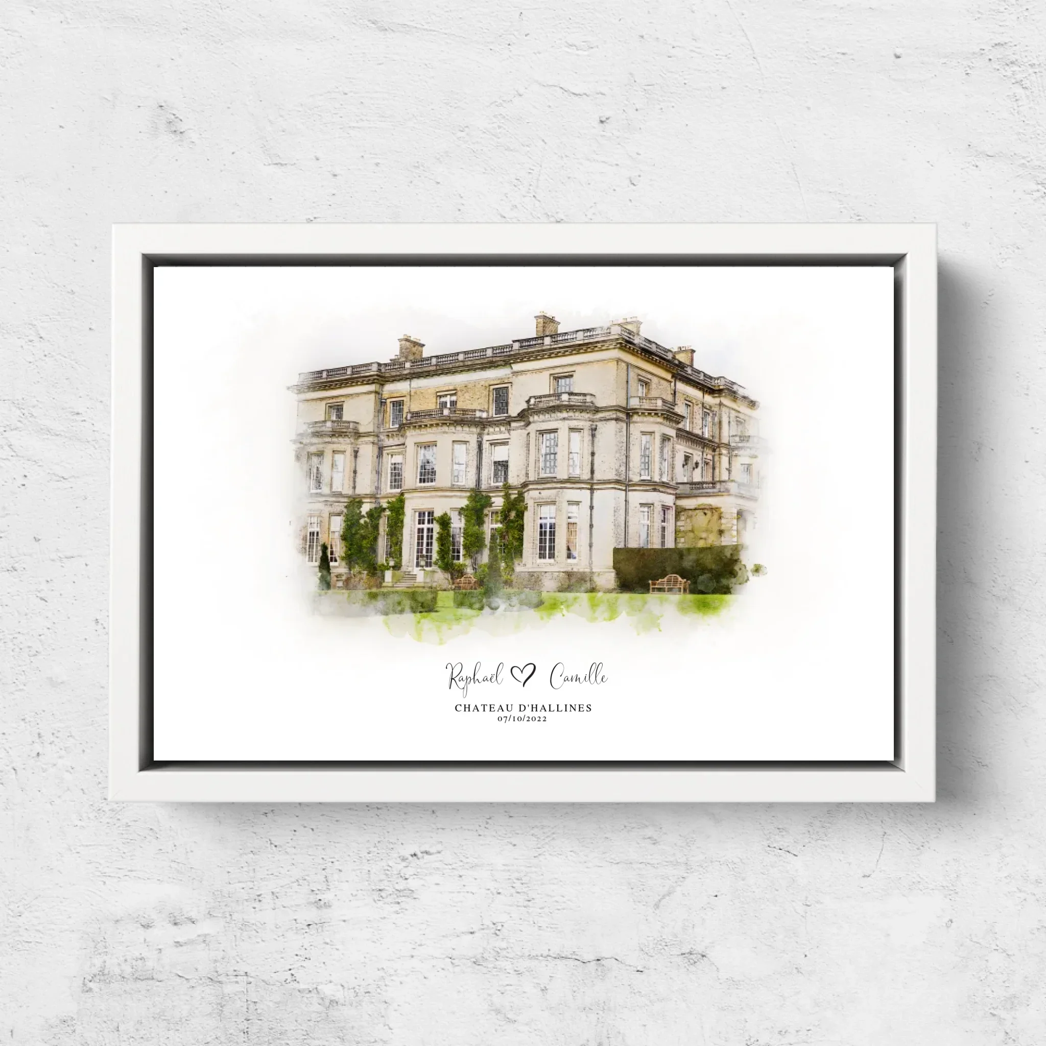 Toile personnalisée – Croquis du lieu de mariage - Image 7