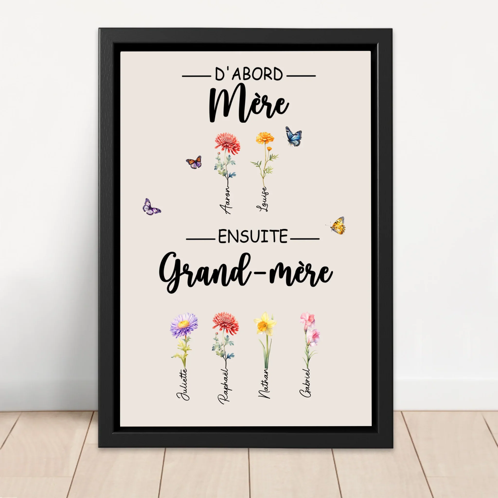Toile personnalisée "D'abord maman, ensuite grand-mère" - Image 4