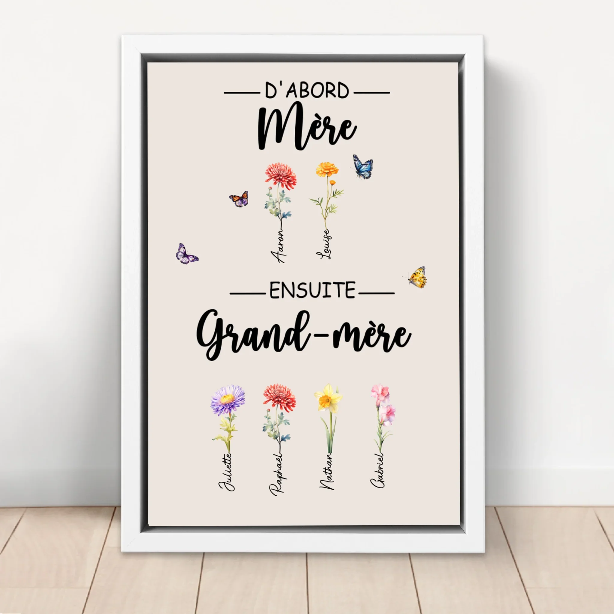 Toile personnalisée "D'abord maman, ensuite grand-mère" - Image 6