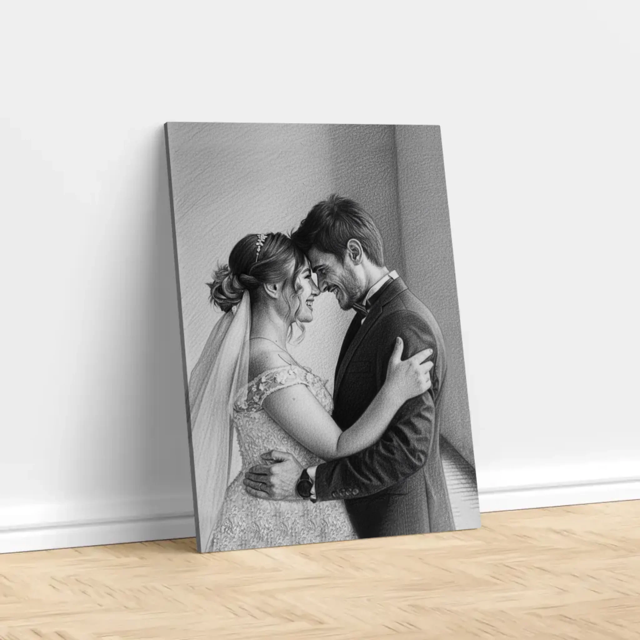 Toile personnalisée – Dessin au crayon à partir d’une photo - Image 3