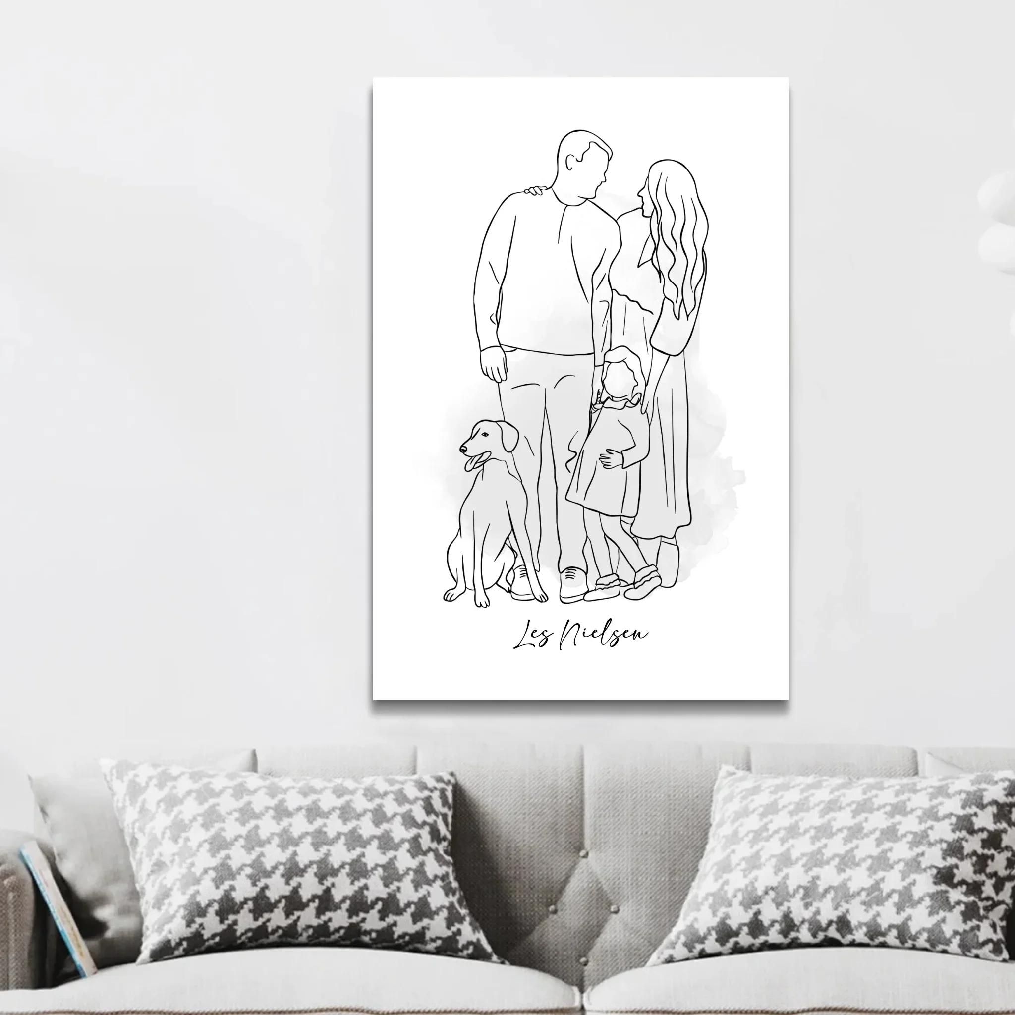 Toile personnalisée – Dessin d’un seul trait - Image 2