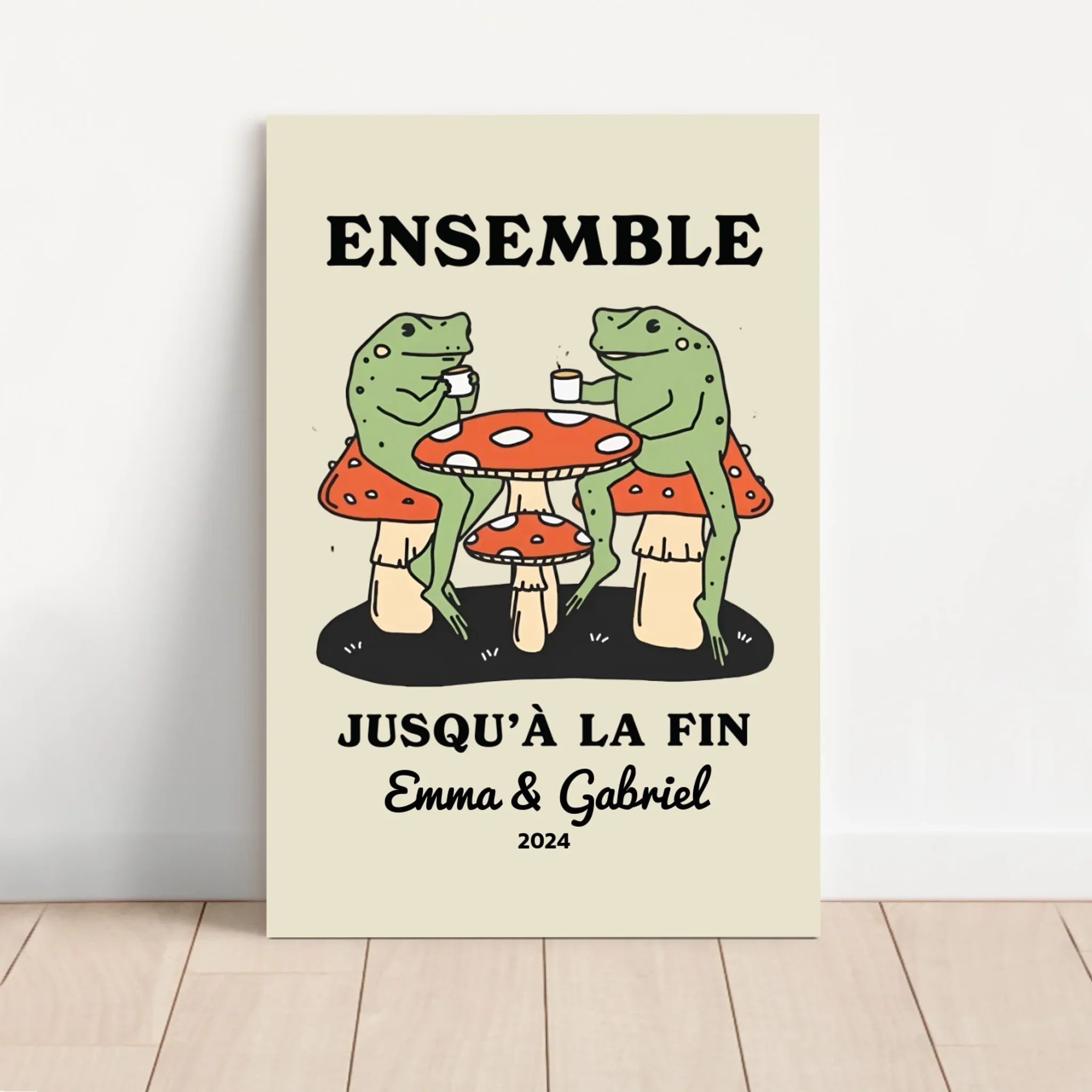Toile personnalisée – Ensemble jusqu’à ce qu’on clamse