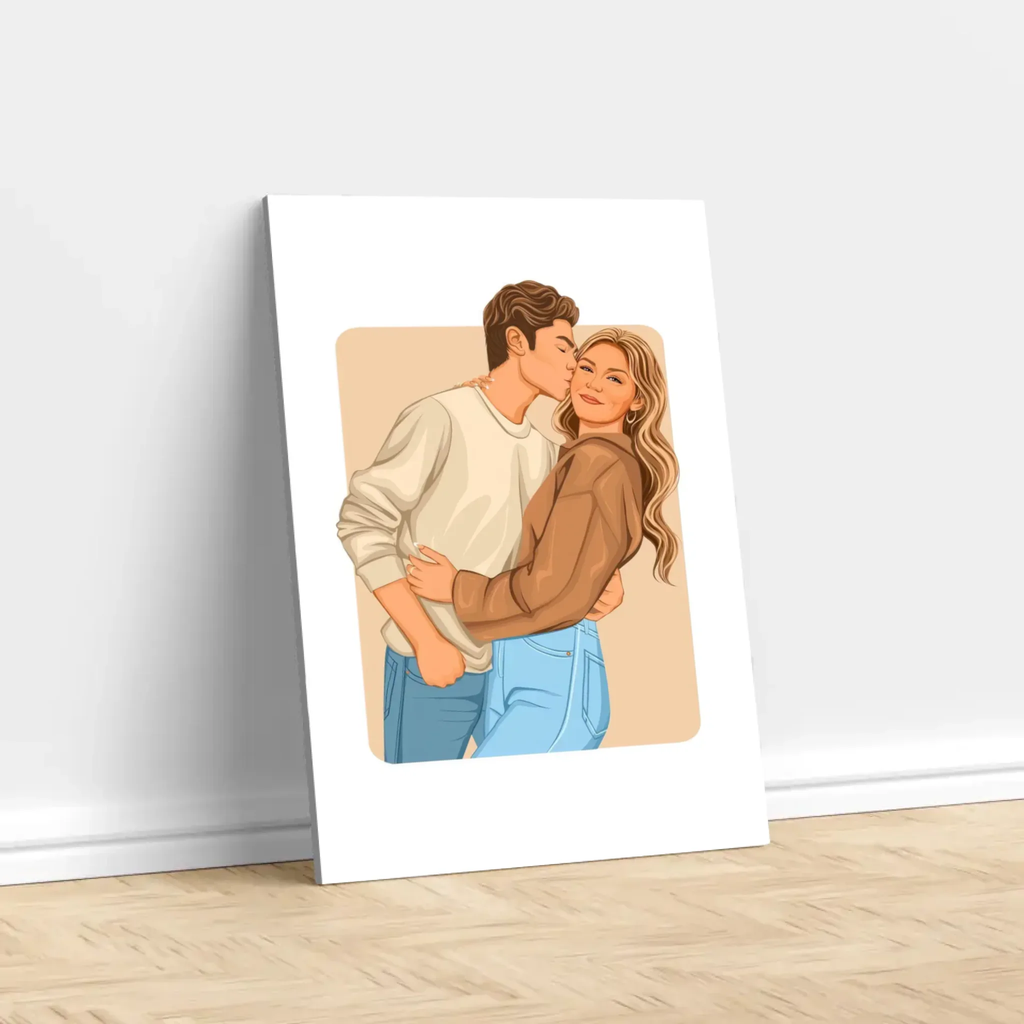 Toile personnalisée – Illustration romantique moderne - Image 3