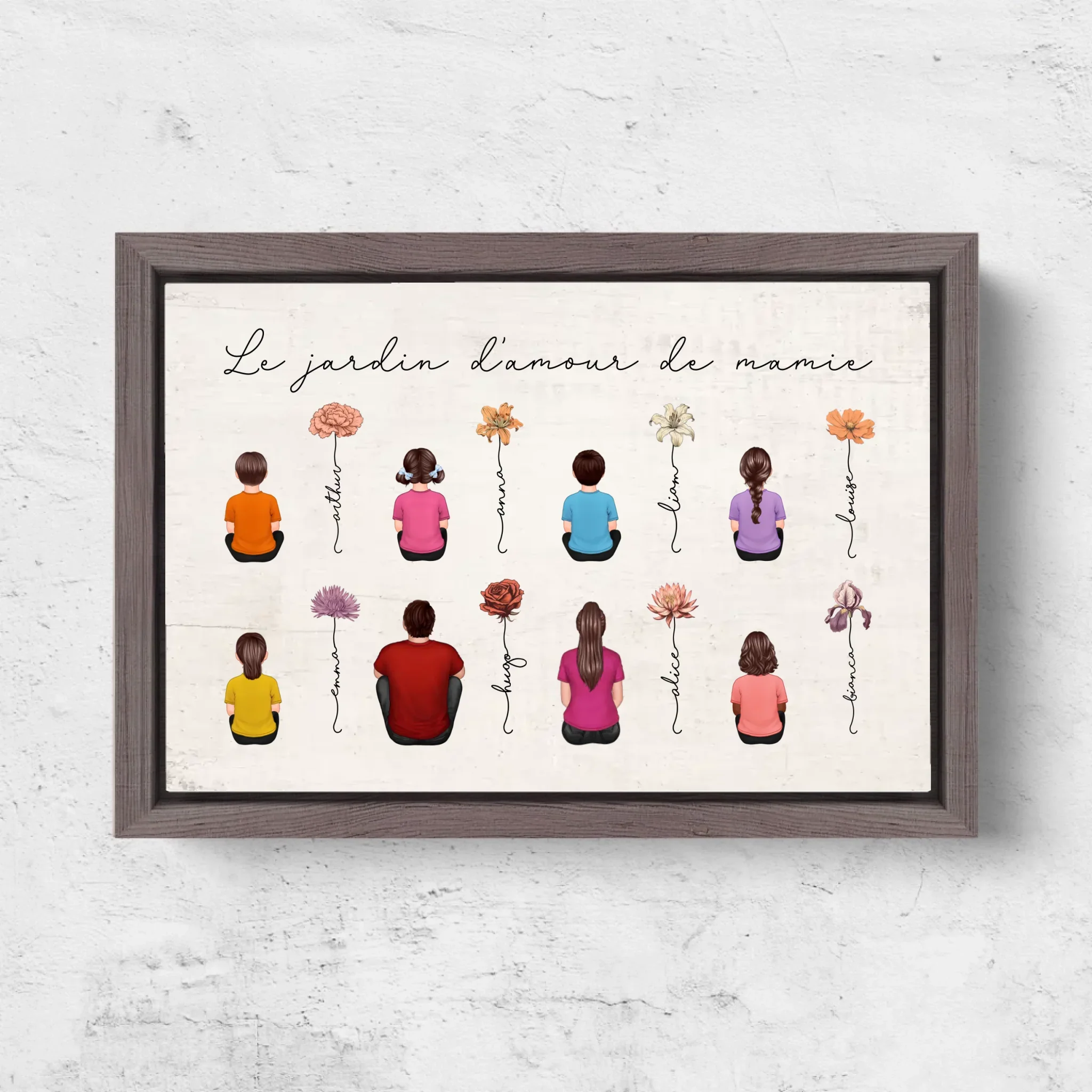 Toile personnalisée – Jardin vintage des fleurs de mois de naissance - Image 6