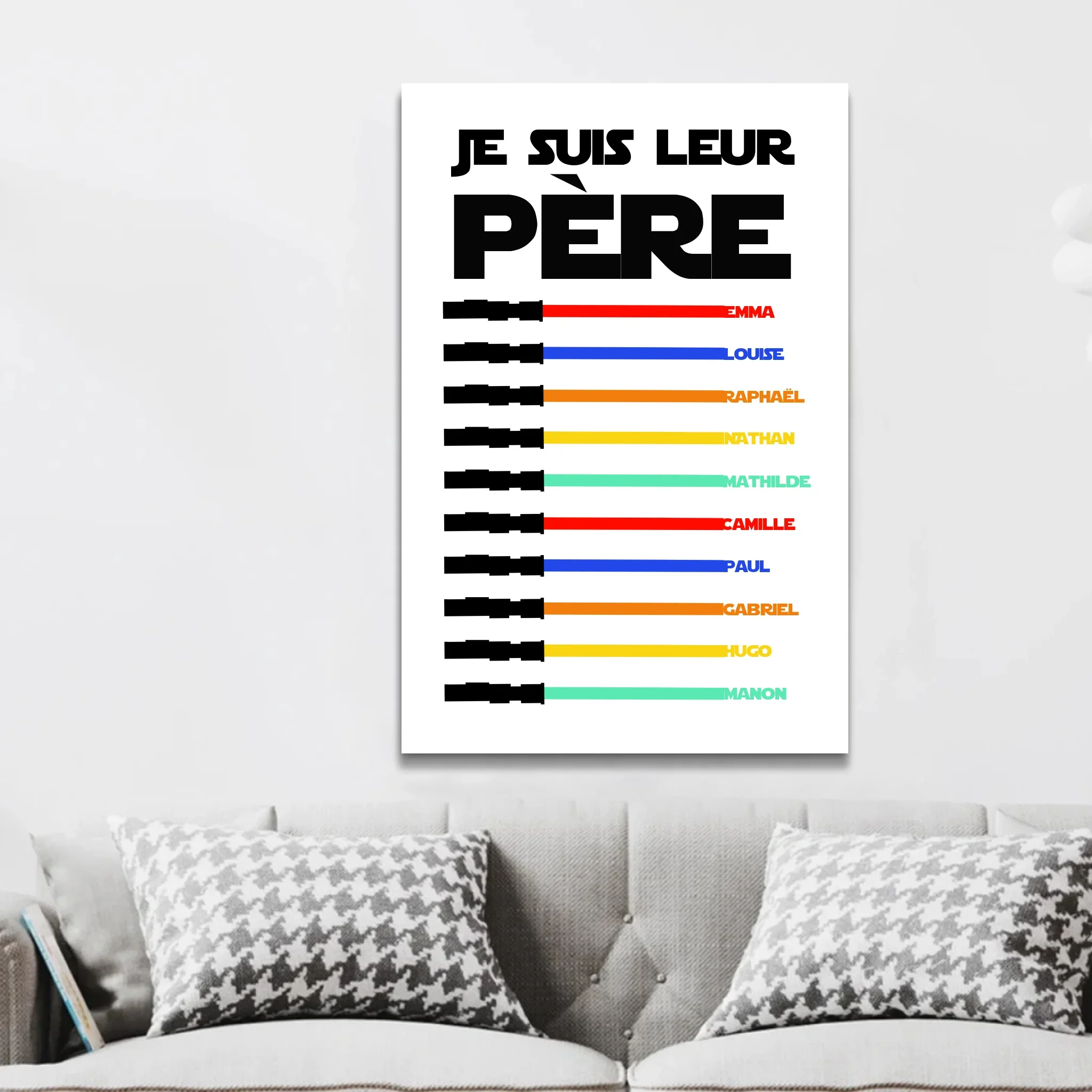 Toile personnalisée "Je suis leur père" - Image 2