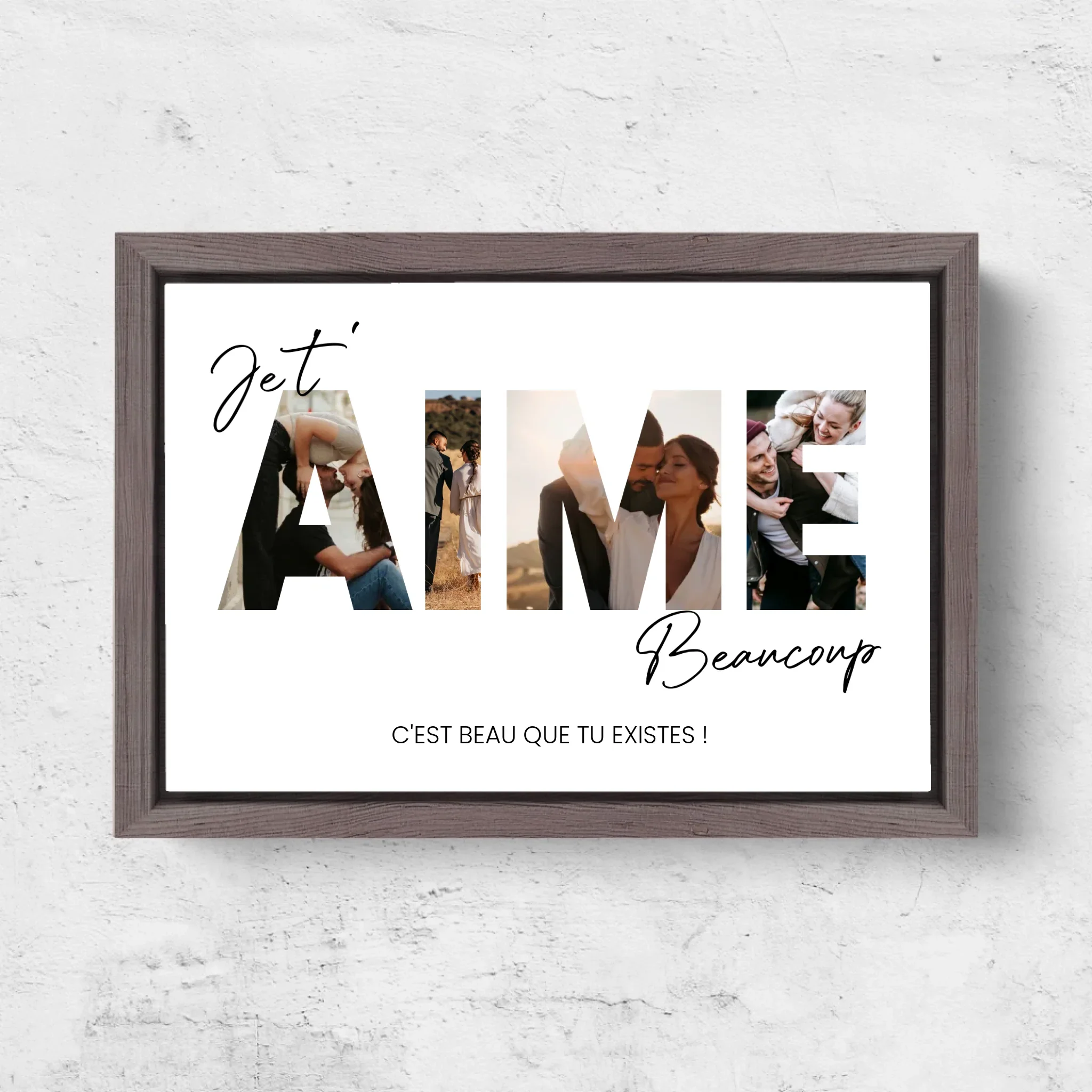 Toile personnalisée “Je t'aime - Avec photos” - Image 6