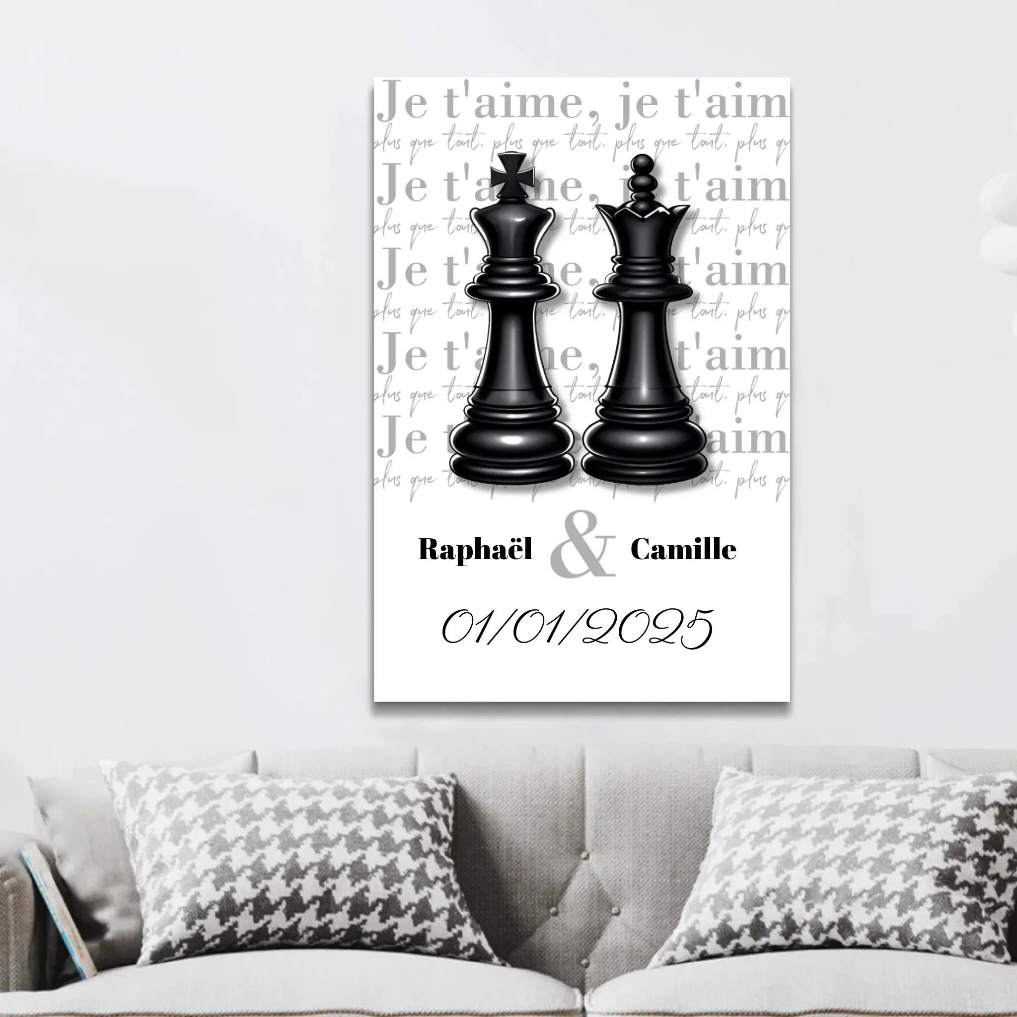 Toile personnalisée “La Dame et le Roi” - Image 2