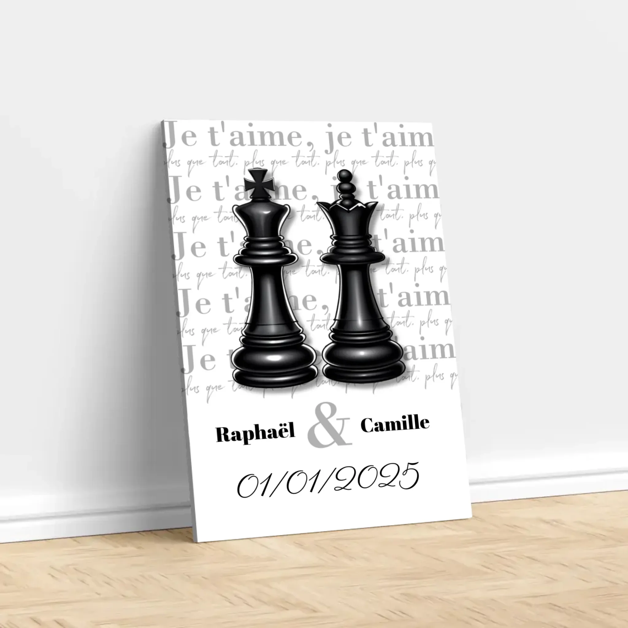 Toile personnalisée “La Dame et le Roi” - Image 3