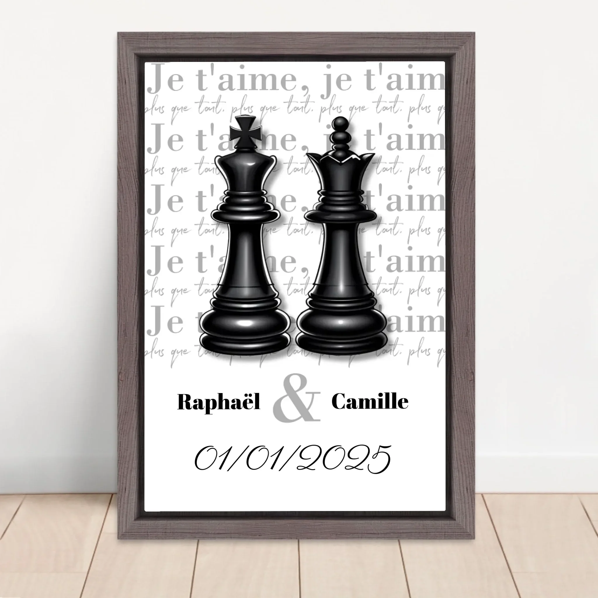 Toile personnalisée “La Dame et le Roi” - Image 5