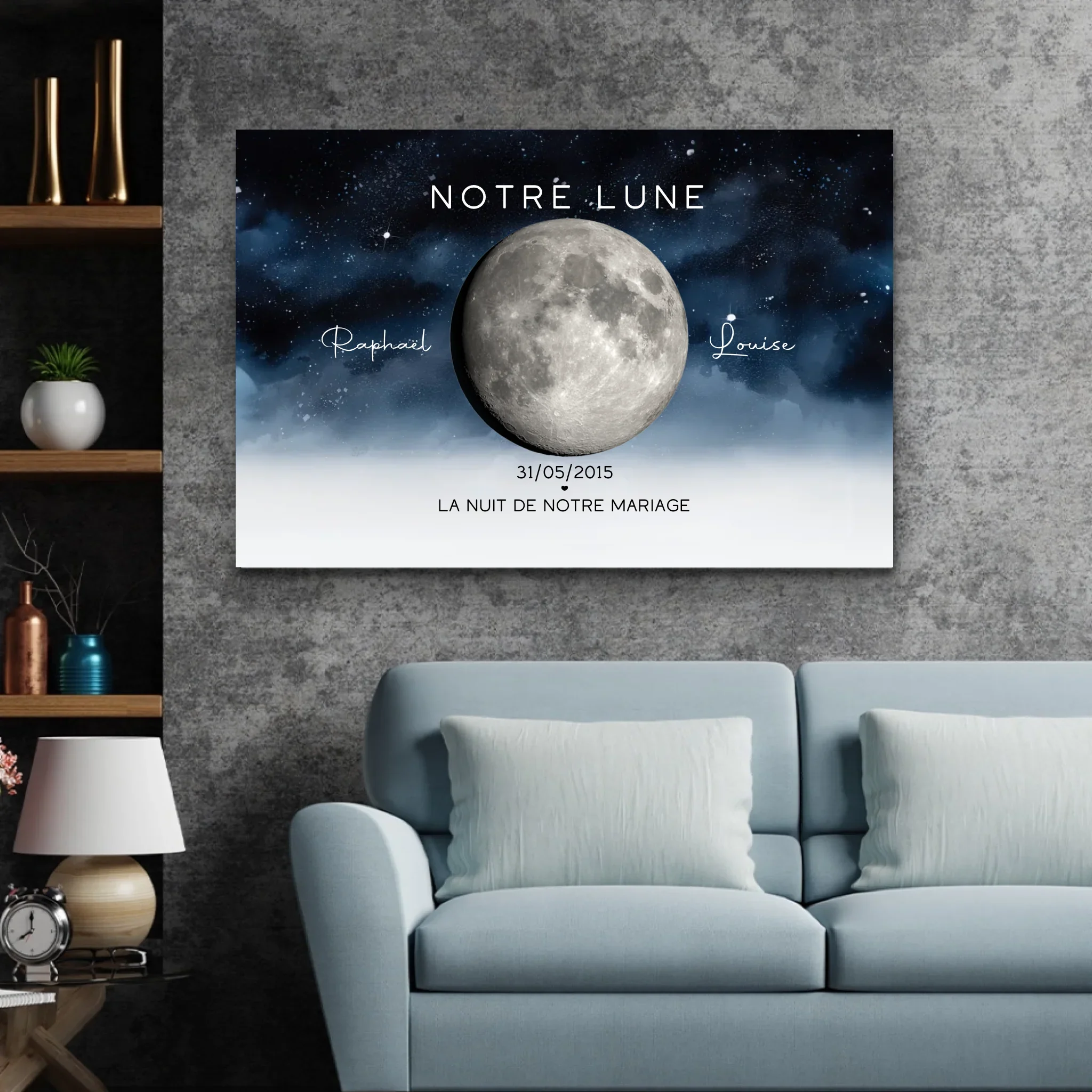 Toile personnalisée "La nuit où nous nous sommes mariés" - Image 3