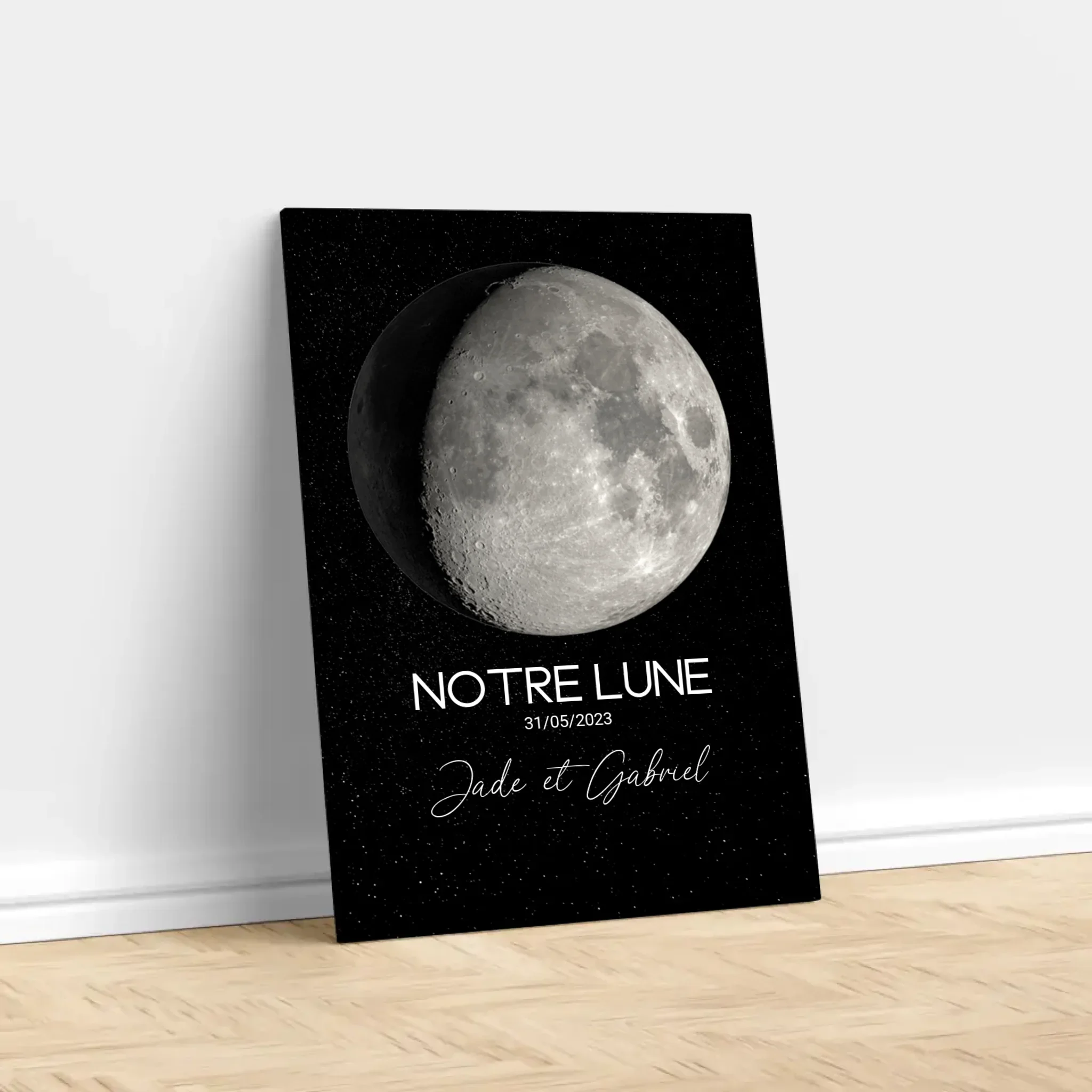 Toile personnalisée "La phase de la lune pour une occasion spéciale" - Image 3