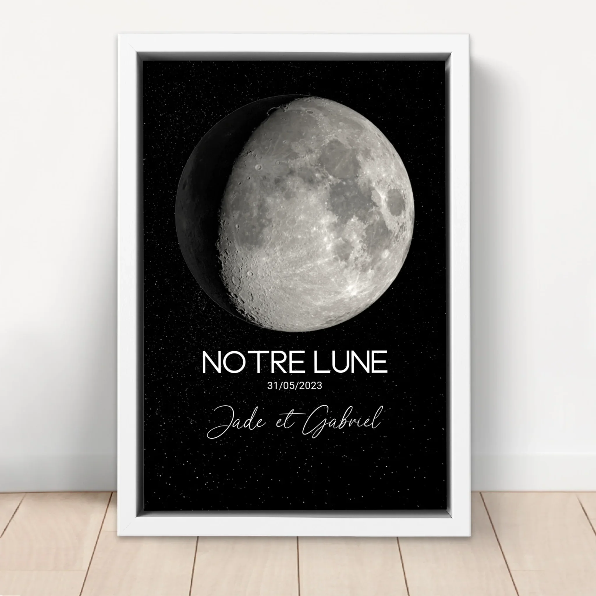Toile personnalisée "La phase de la lune pour une occasion spéciale" - Image 6