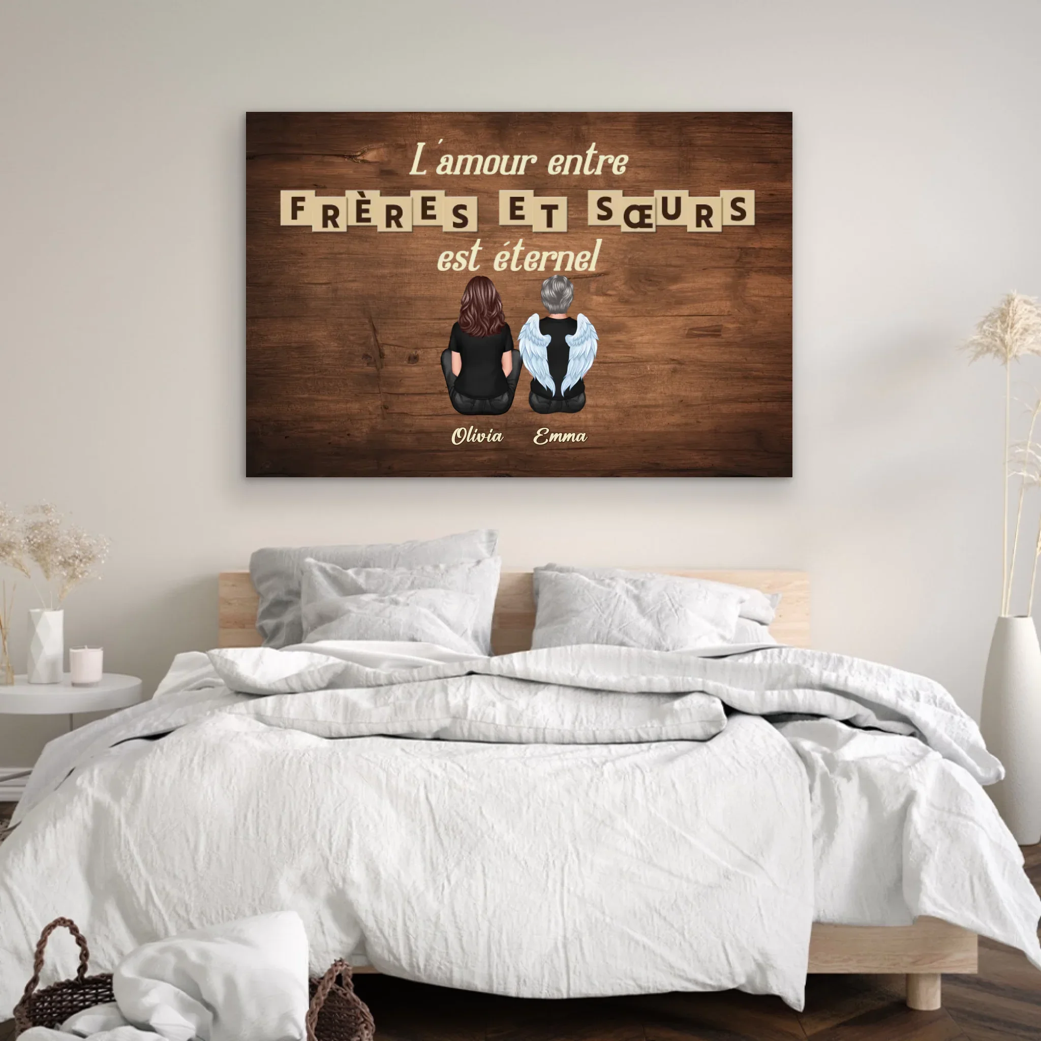 Toile personnalisée "L'amour entre frères et sœurs est éternel" - Image 4