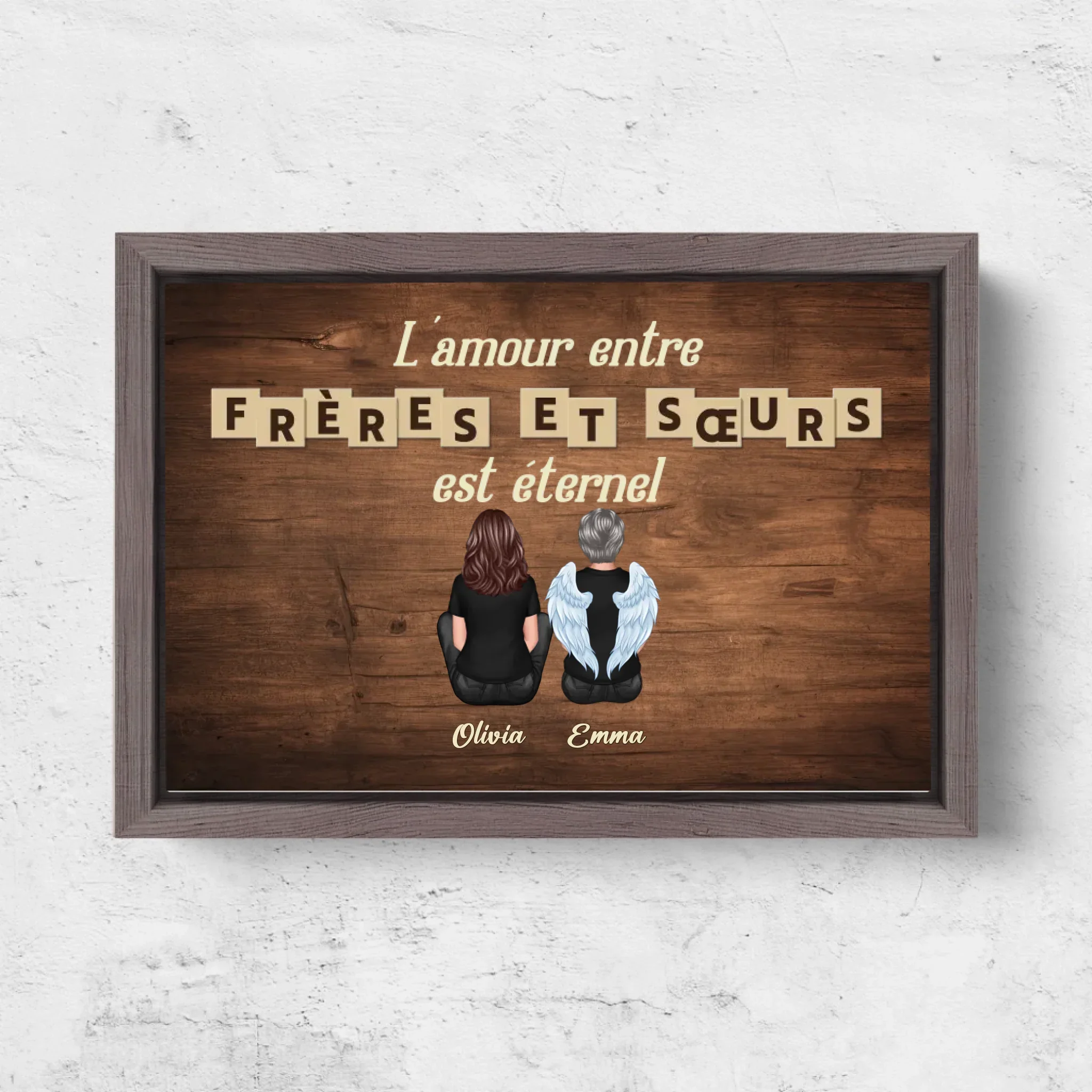 Toile personnalisée "L'amour entre frères et sœurs est éternel" - Image 6