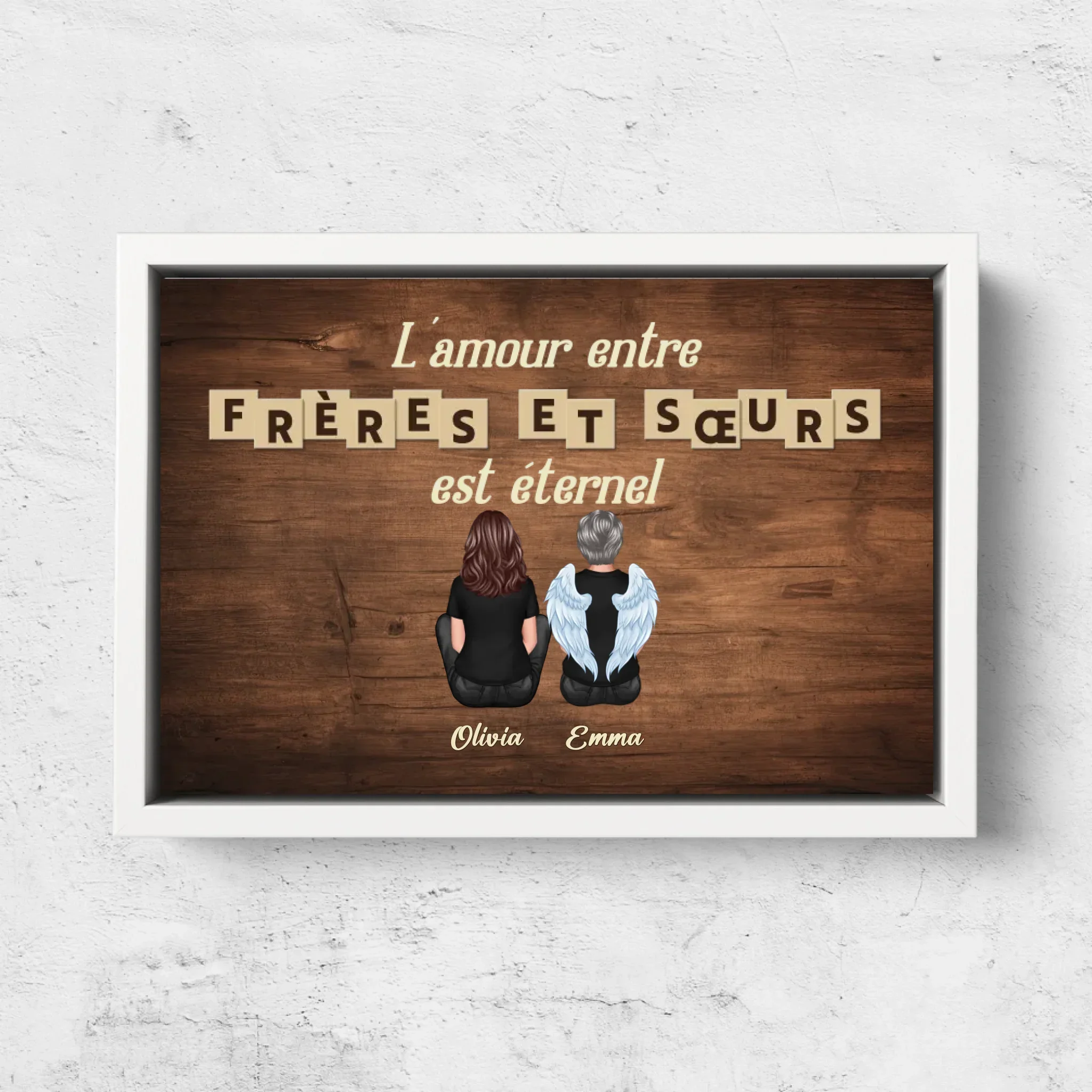 Toile personnalisée "L'amour entre frères et sœurs est éternel" - Image 7