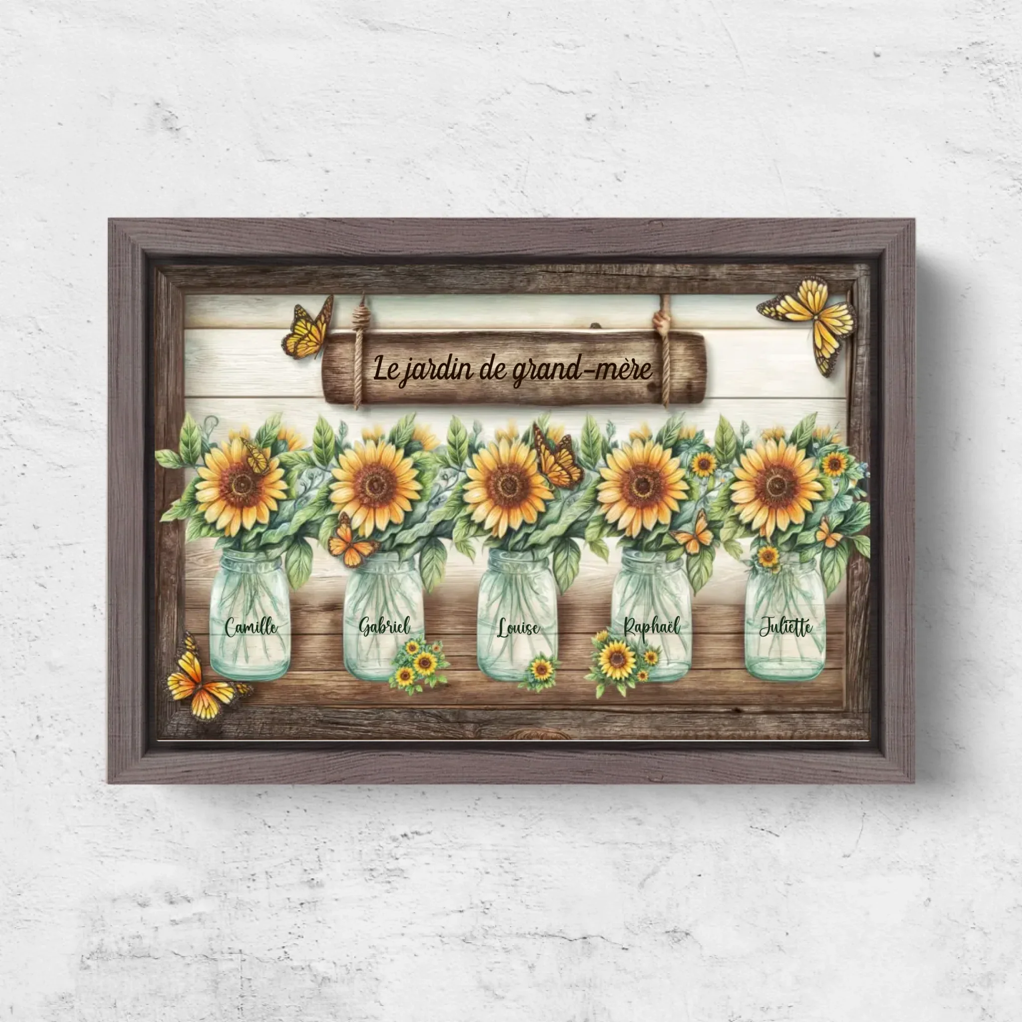 Toile personnalisée – Le jardin de tournesols de mamie - Image 6
