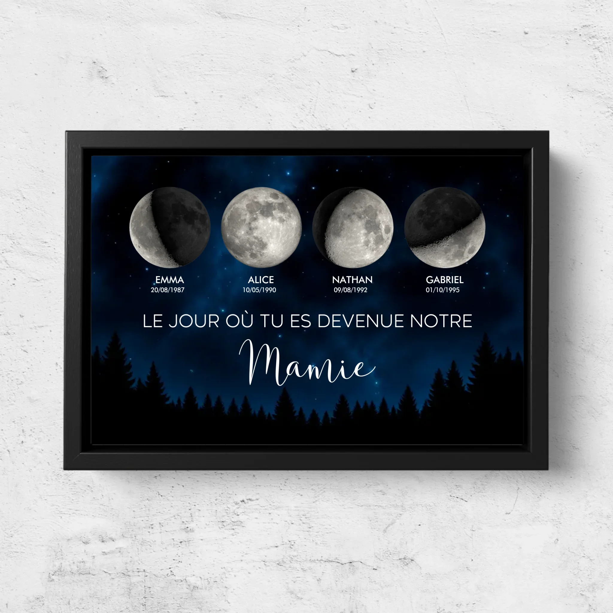 Toile personnalisée – Le jour où tu es devenue notre Mamie - Image 5