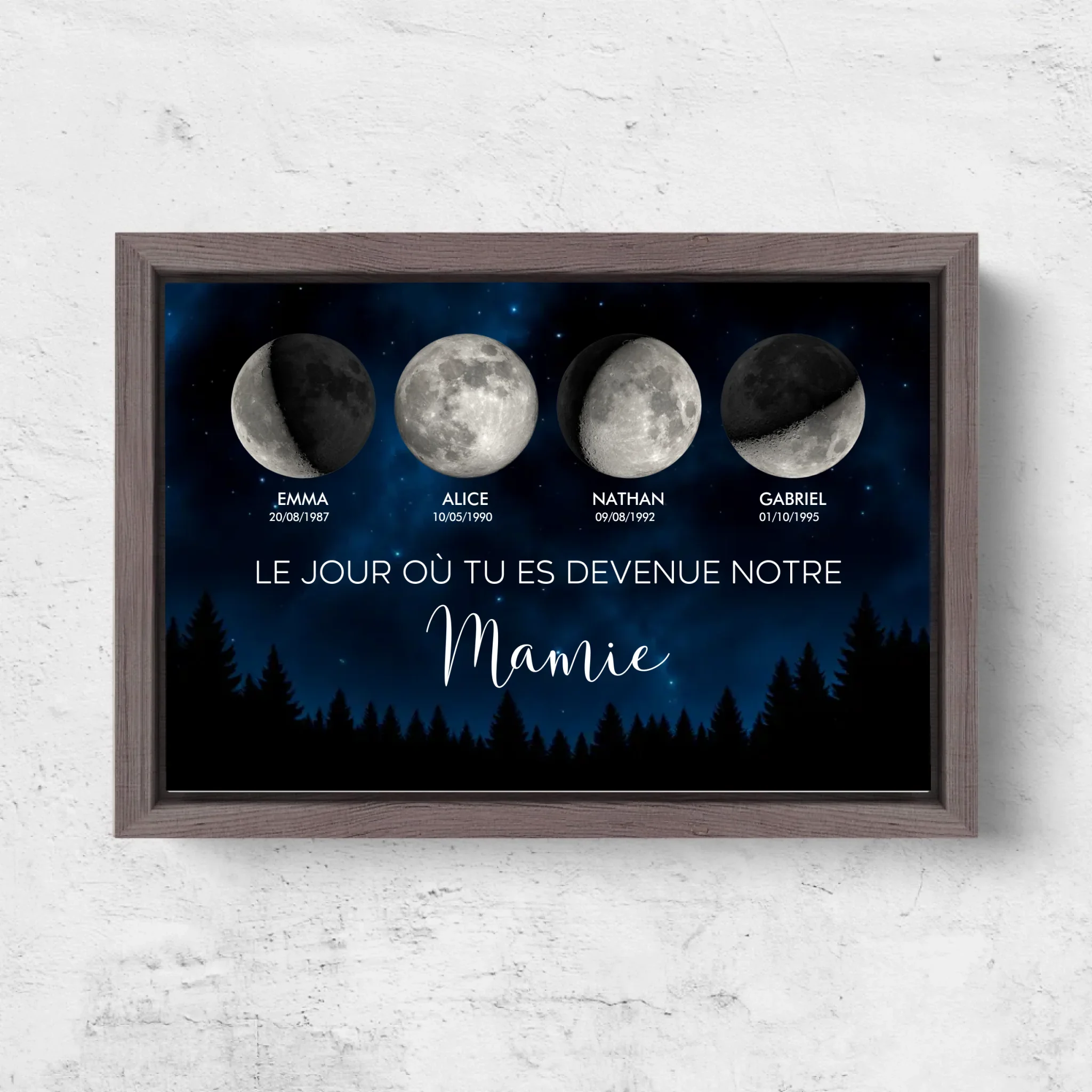 Toile personnalisée – Le jour où tu es devenue notre Mamie - Image 6